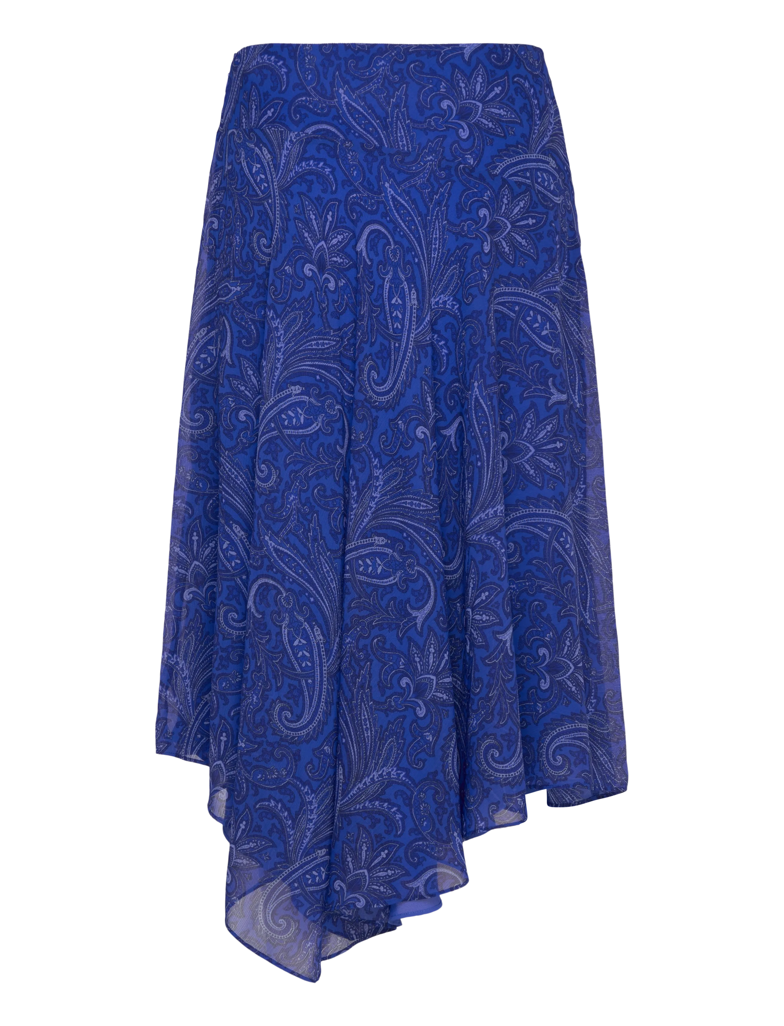 Lauren Ralph Lauren - Paisley Georgette Handkerchief Skirt - midi skirts - blue multi - 2