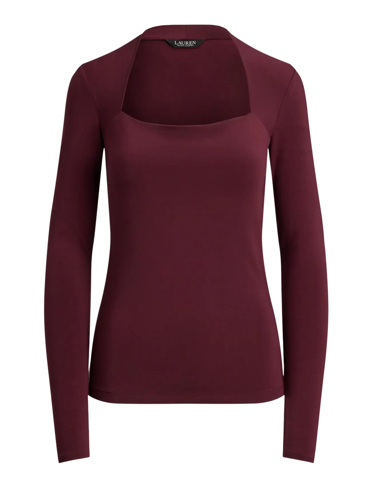 Lauren Ralph Lauren Stretch Jersey Square-Neck Top - Voir tout - DARK GARNET / burgundy