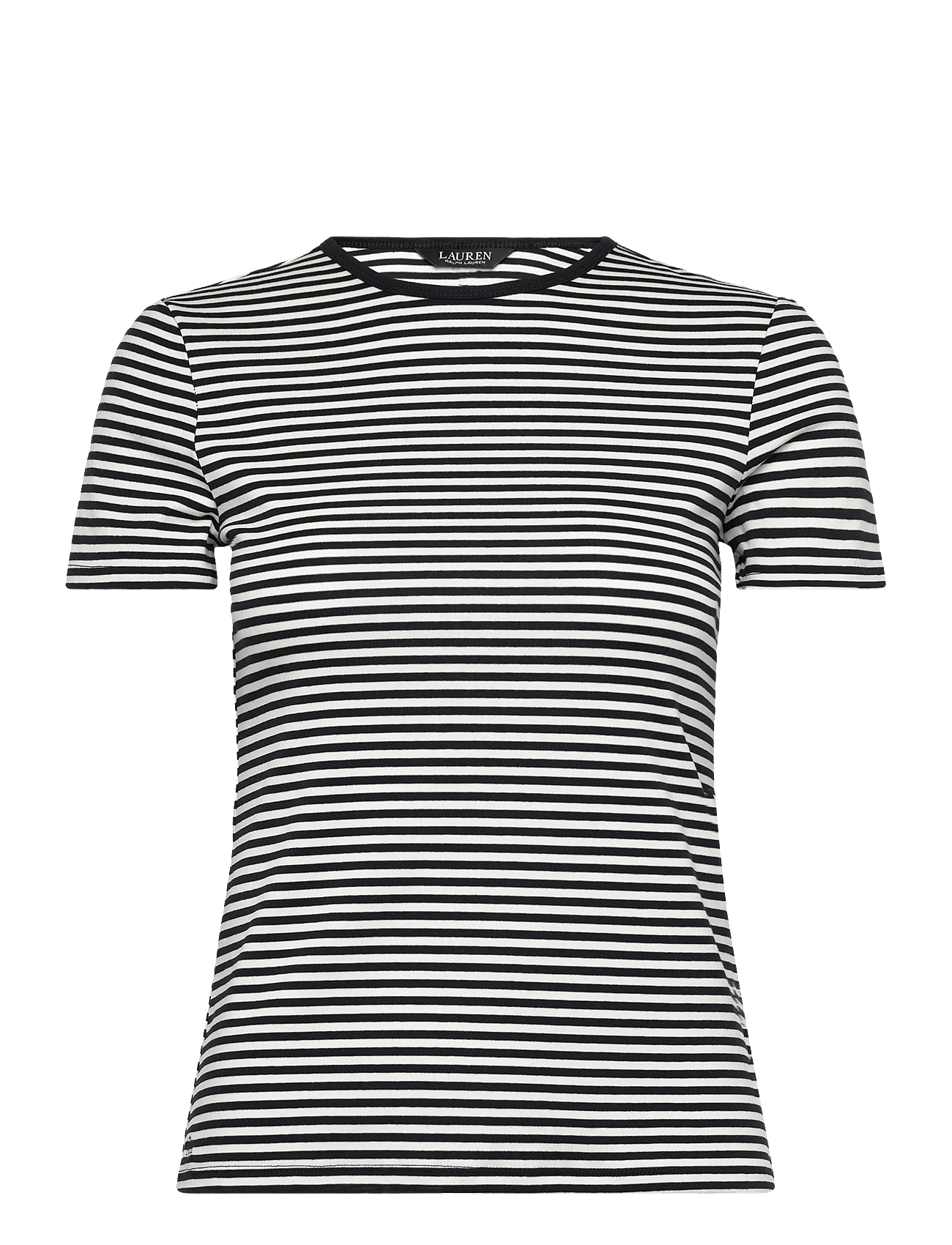 Lauren Ralph Lauren | Striped Stretch Cotton Crewneck Tee | L