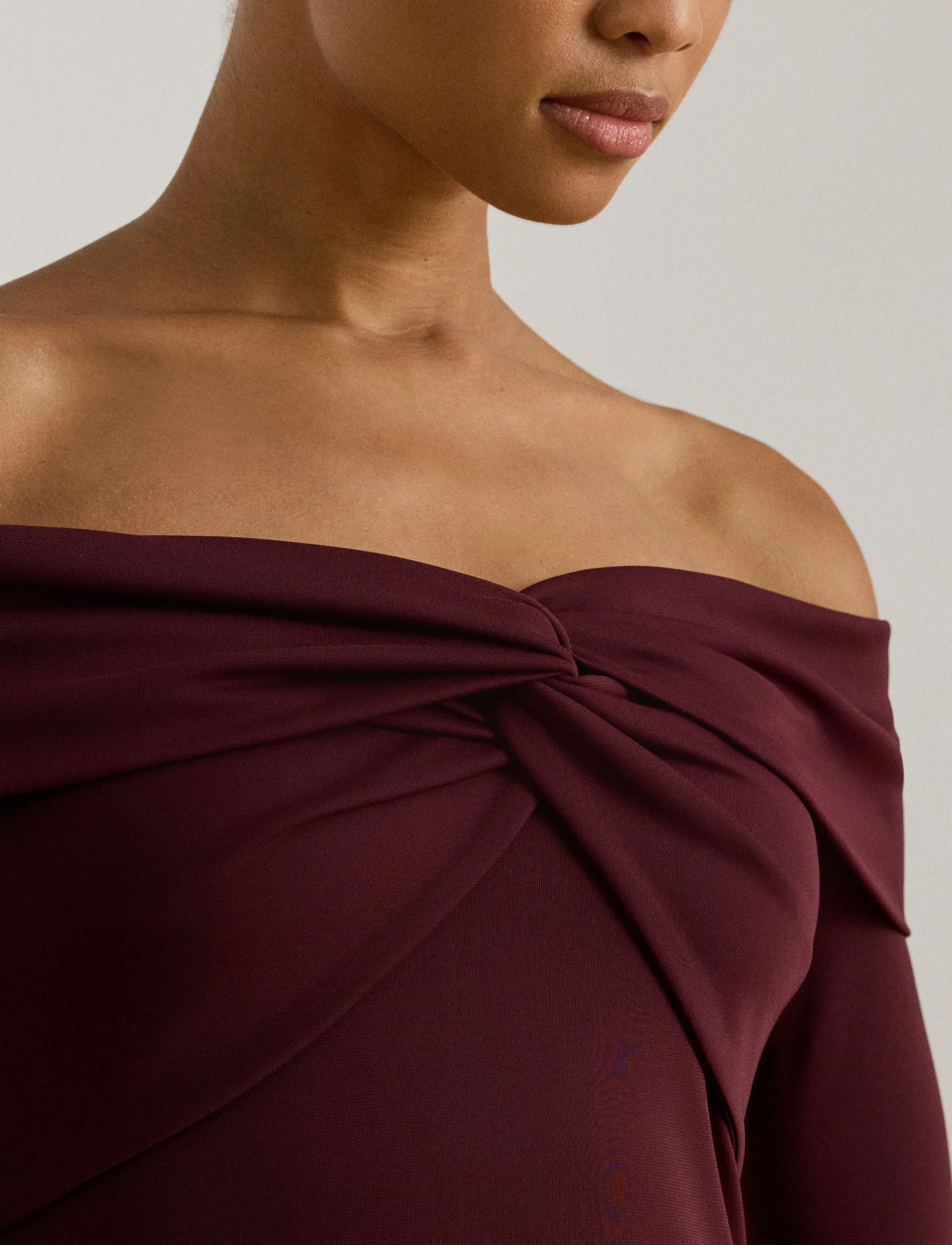 Twist-Front Off-The-Shoulder Dress 3