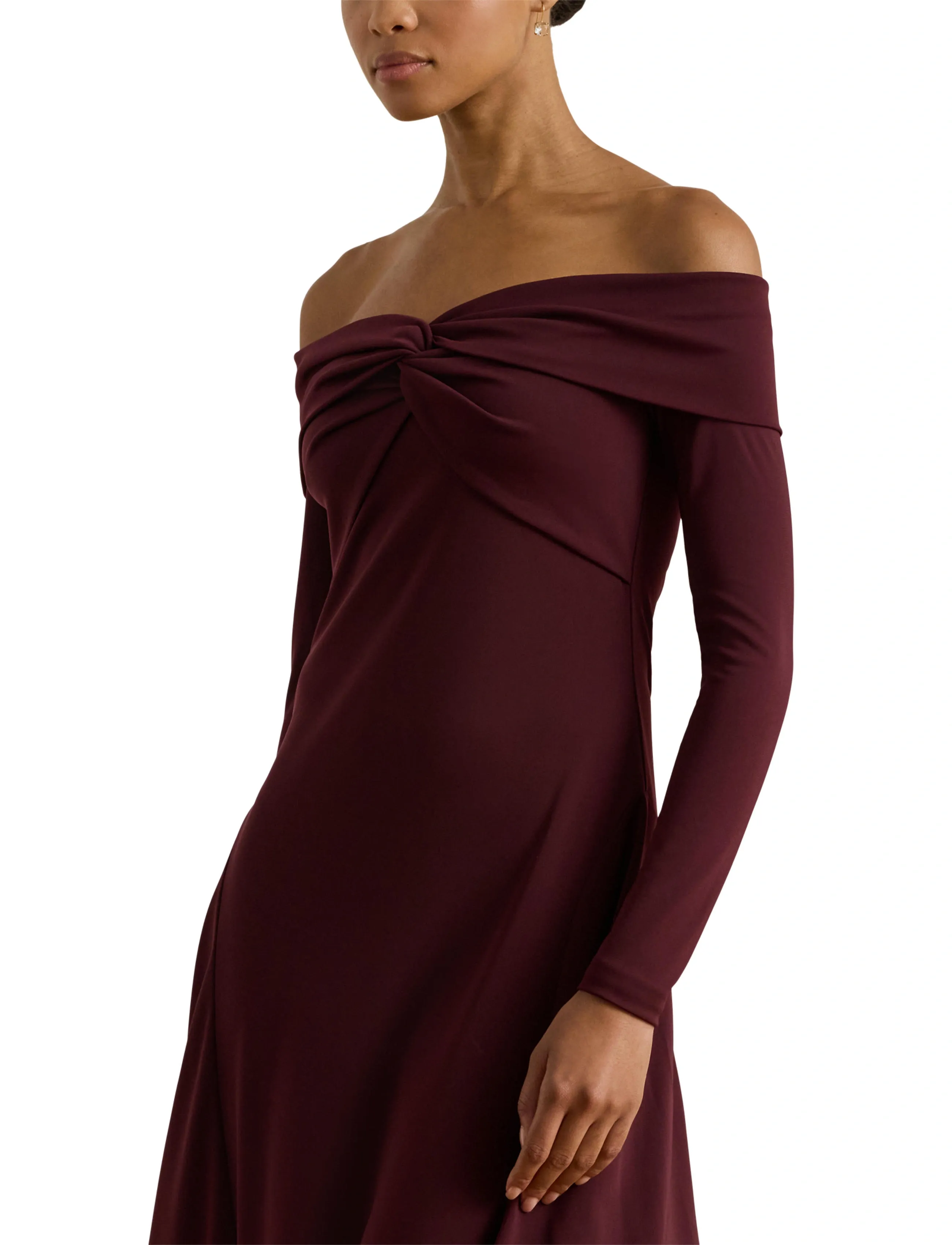 Twist-Front Off-The-Shoulder Dress 5
