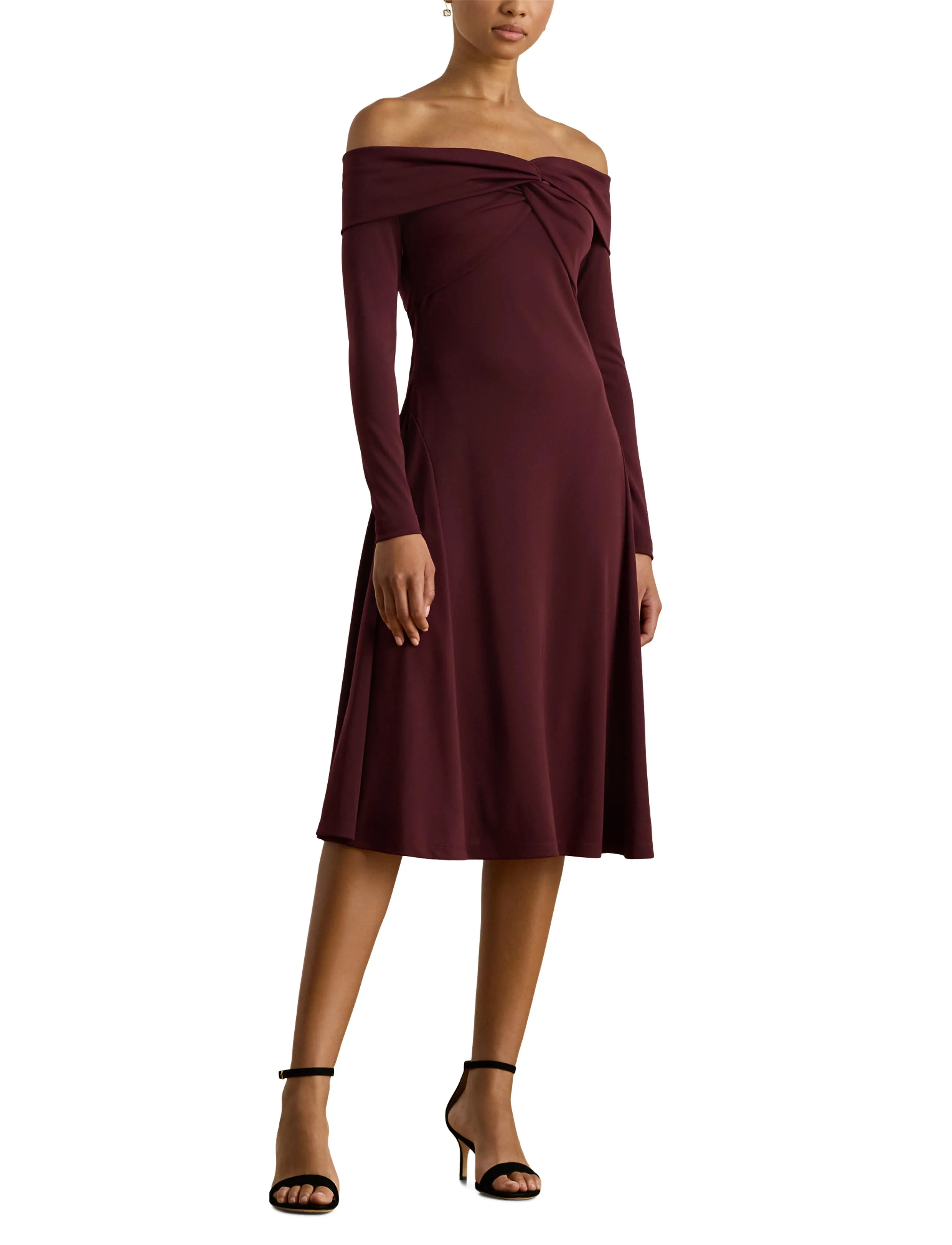 Twist-Front Off-The-Shoulder Dress 6
