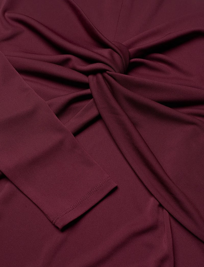 Lauren Ralph Lauren - Twist-Front Off-the-Shoulder Dress - festkjoler - dark garnet - 2