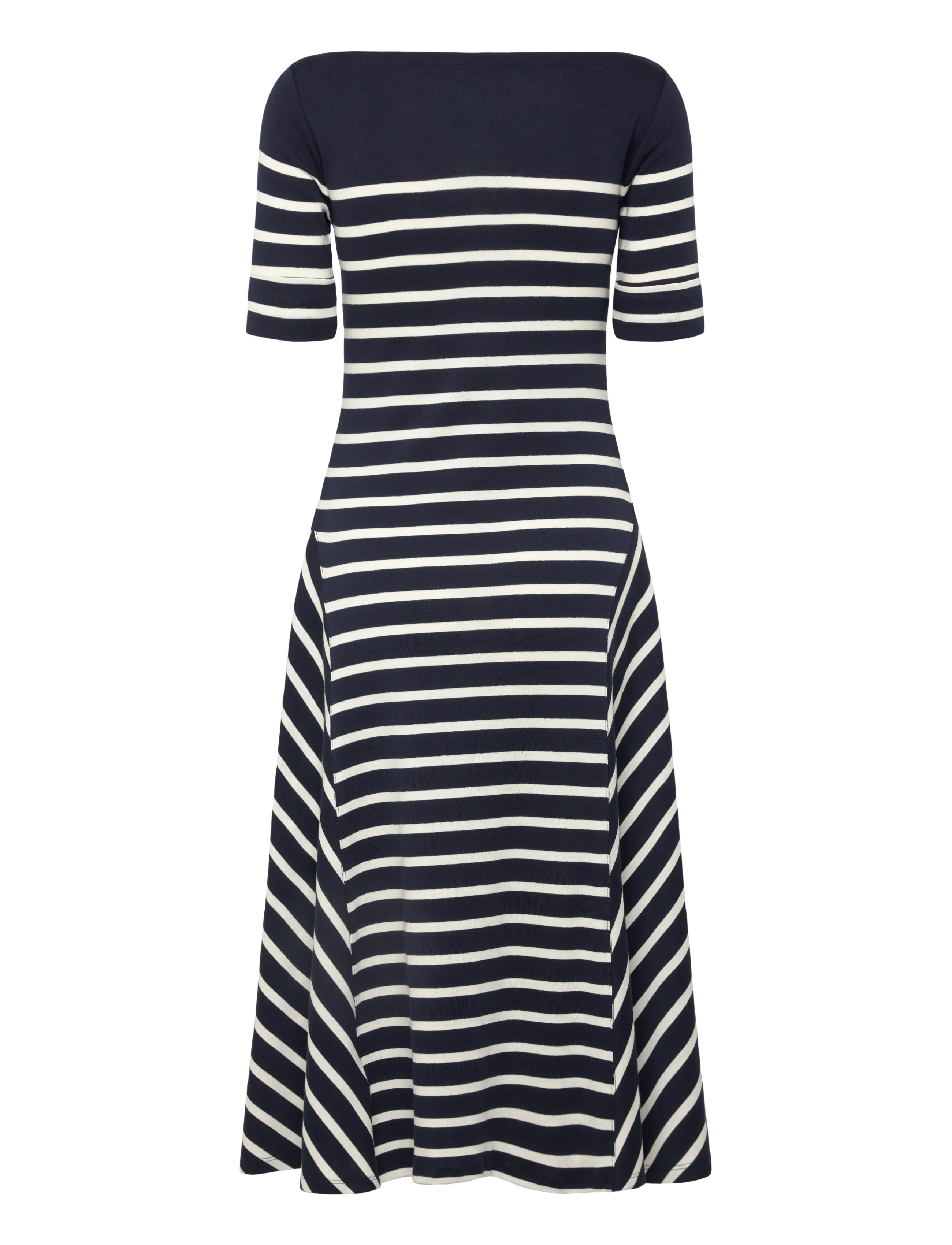 Lauren Ralph Lauren - COTTON BABY 1X1 RIB-KNIT DRESS - midikleider - lauren navy/masca - 2