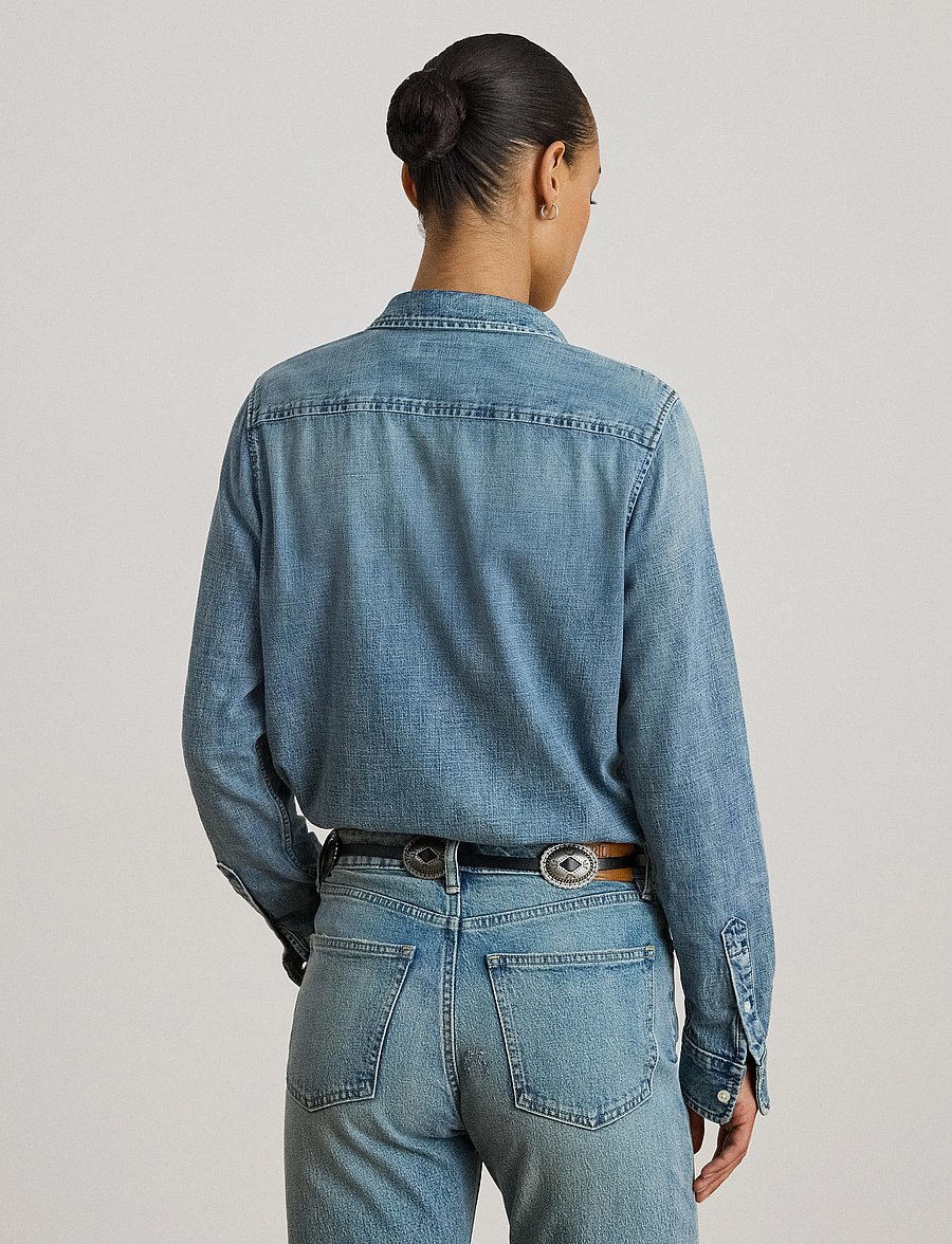 Lauren Ralph Lauren - Classic Fit Denim Shirt - jeanshemden - odwin wash - 3