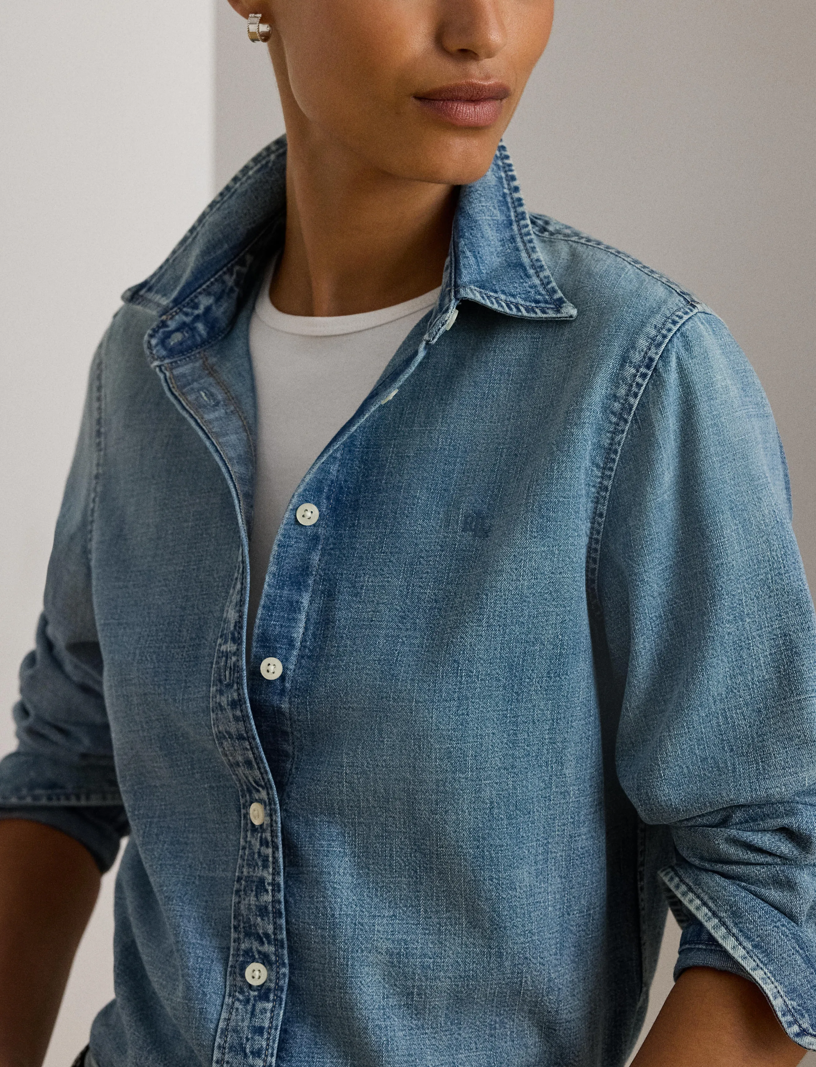 Lauren Ralph Lauren - Classic Fit Denim Shirt - jeanshemden - odwin wash - 4