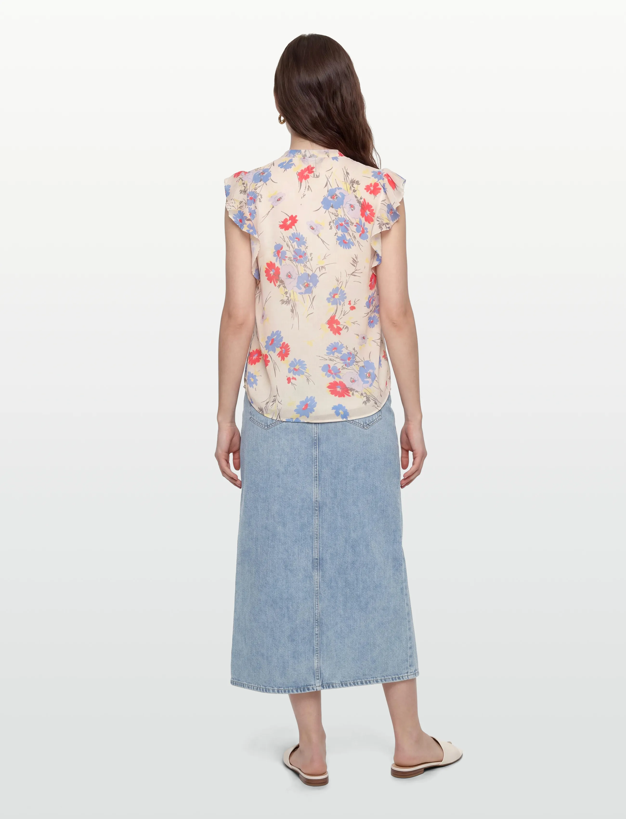 Lauren Ralph Lauren Floral Pintucked Tie-Neck Blouse blusar dam – bild 3
