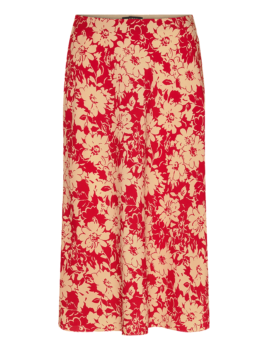 Lauren Ralph Lauren - POLY CDC 79-WVN-SKIRT - midi skirts - red/tan - 0