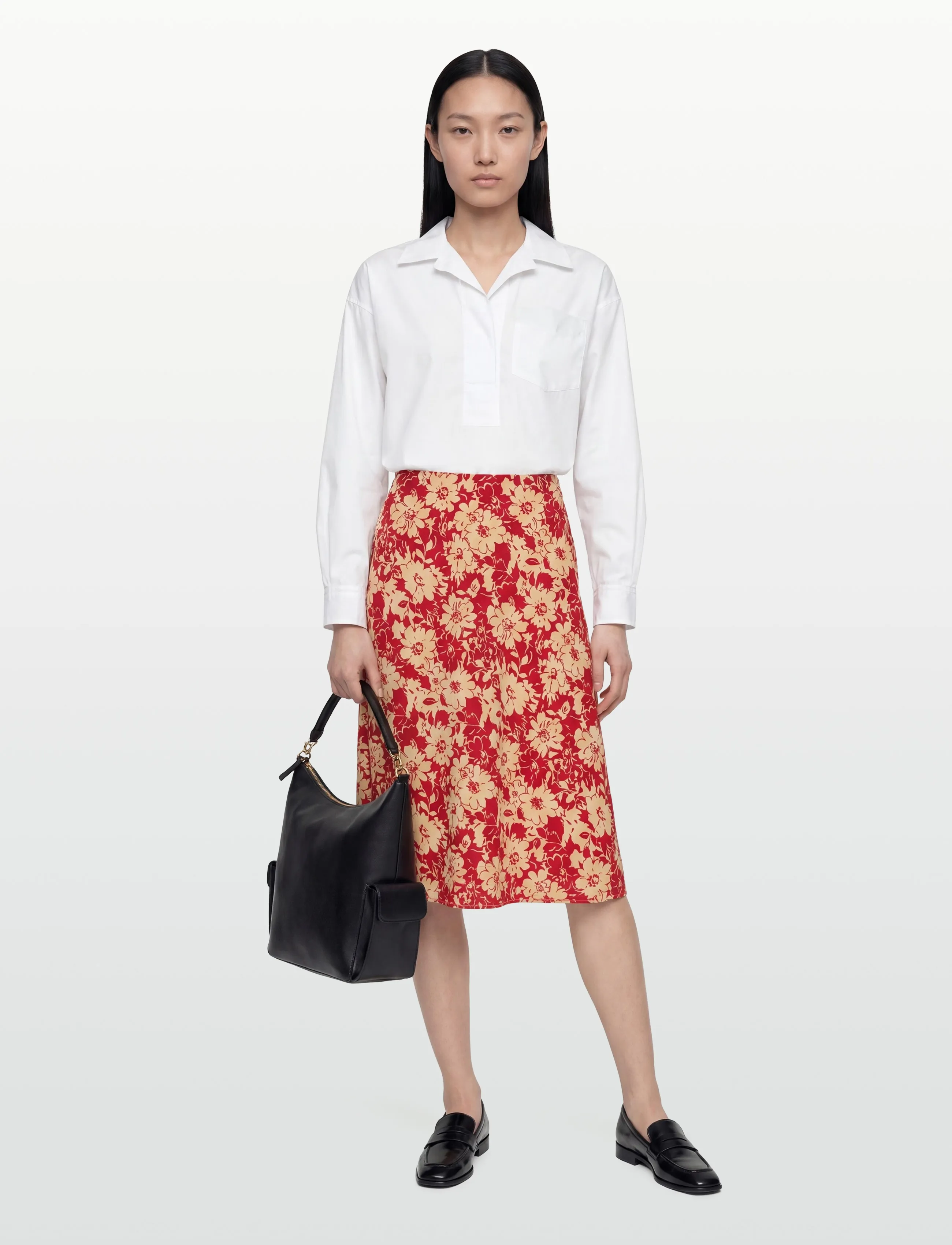 Lauren Ralph Lauren POLY CDC 79-WVN-SKIRT - Skirts - RED/TAN / red
