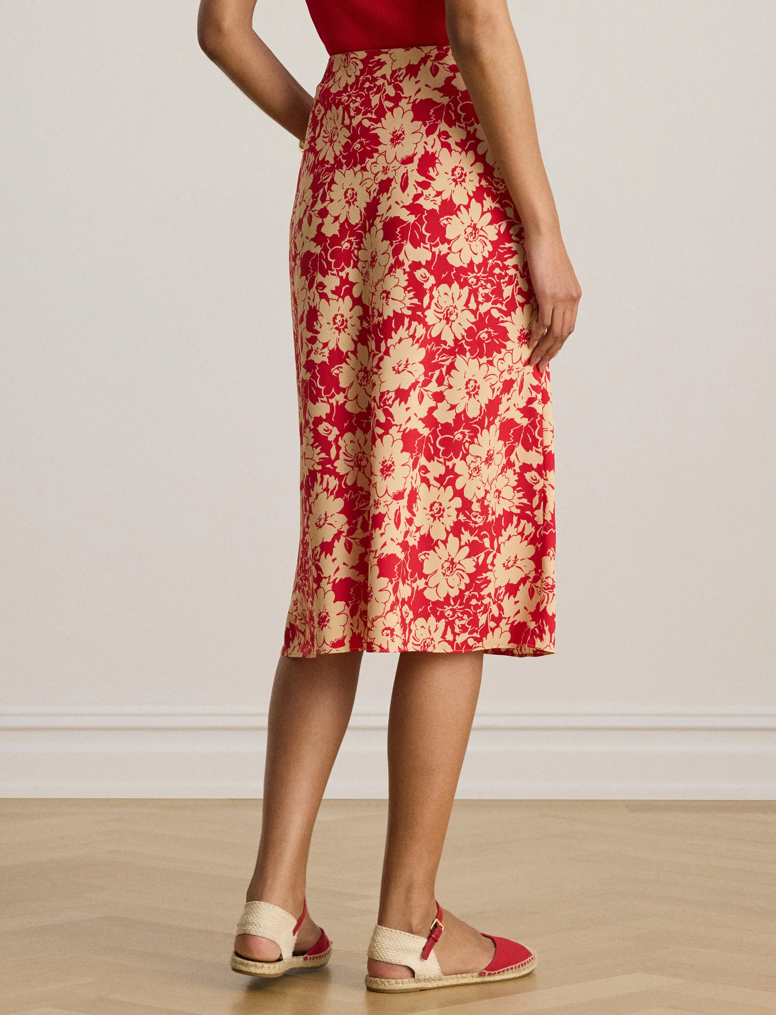 Lauren Ralph Lauren - POLY CDC 79-WVN-SKIRT - midi nederdele - red/tan - 3