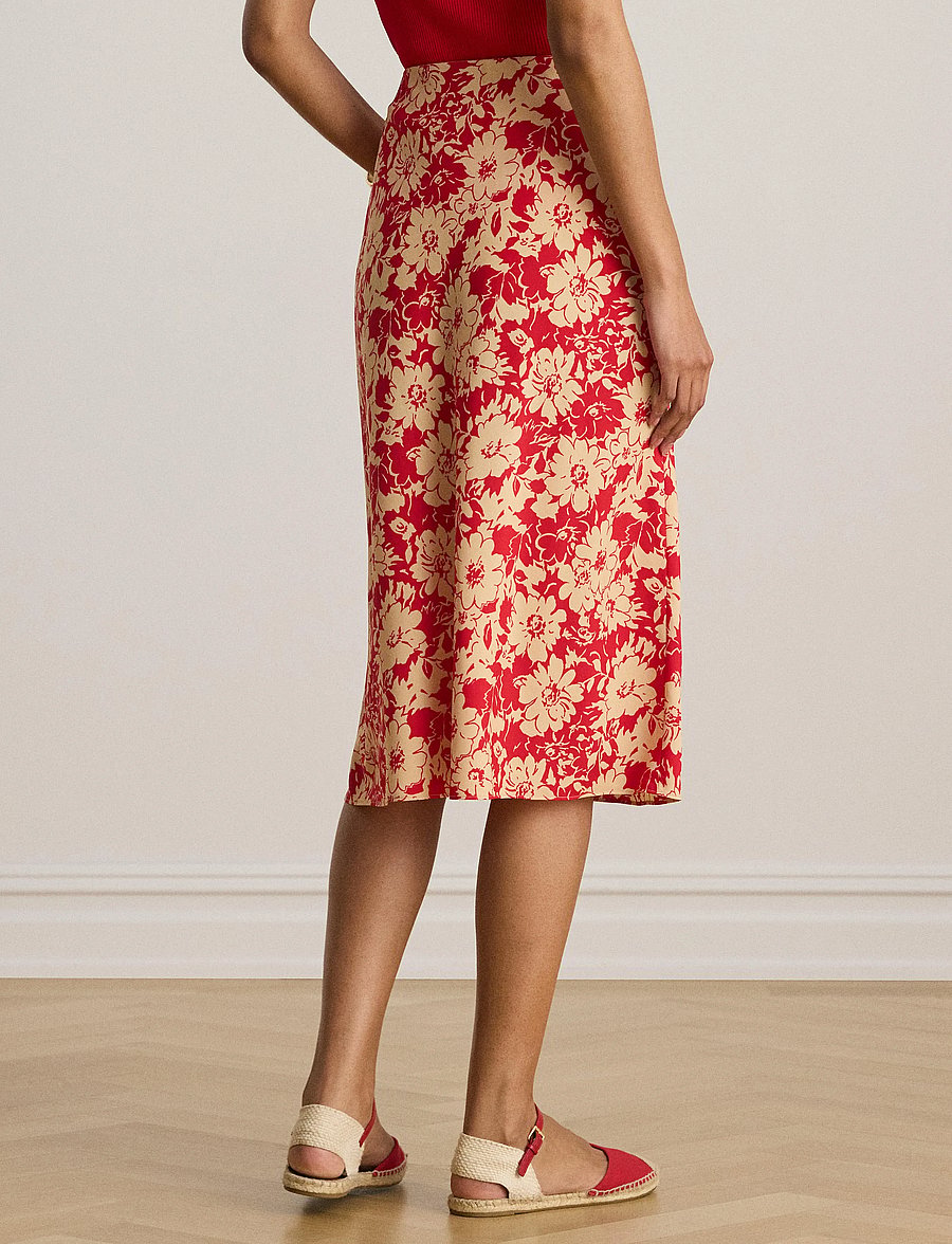 Lauren Ralph Lauren - POLY CDC 79-WVN-SKIRT - midi skirts - red/tan - 3