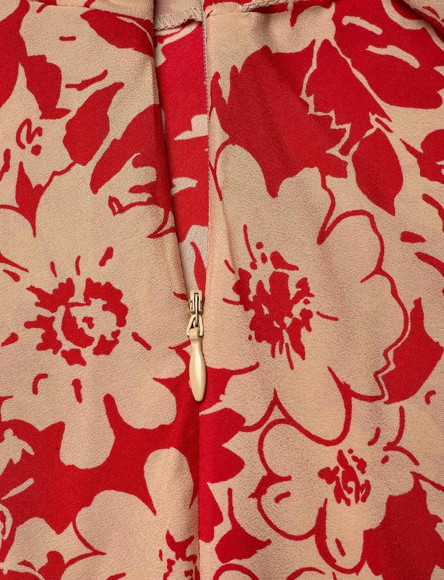 Lauren Ralph Lauren - Floral Belted Crepe Dress - robes d'été - red/tan - 5