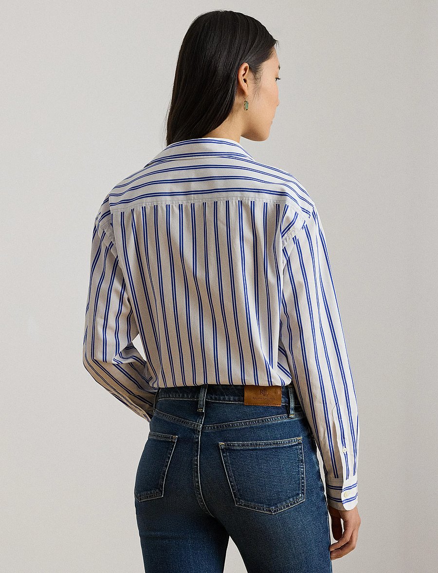 Lauren Ralph Lauren - Y/D 70'S BROADCLOTH-WVN-SHIRT - langärmlige hemden - blue/white multi - 3