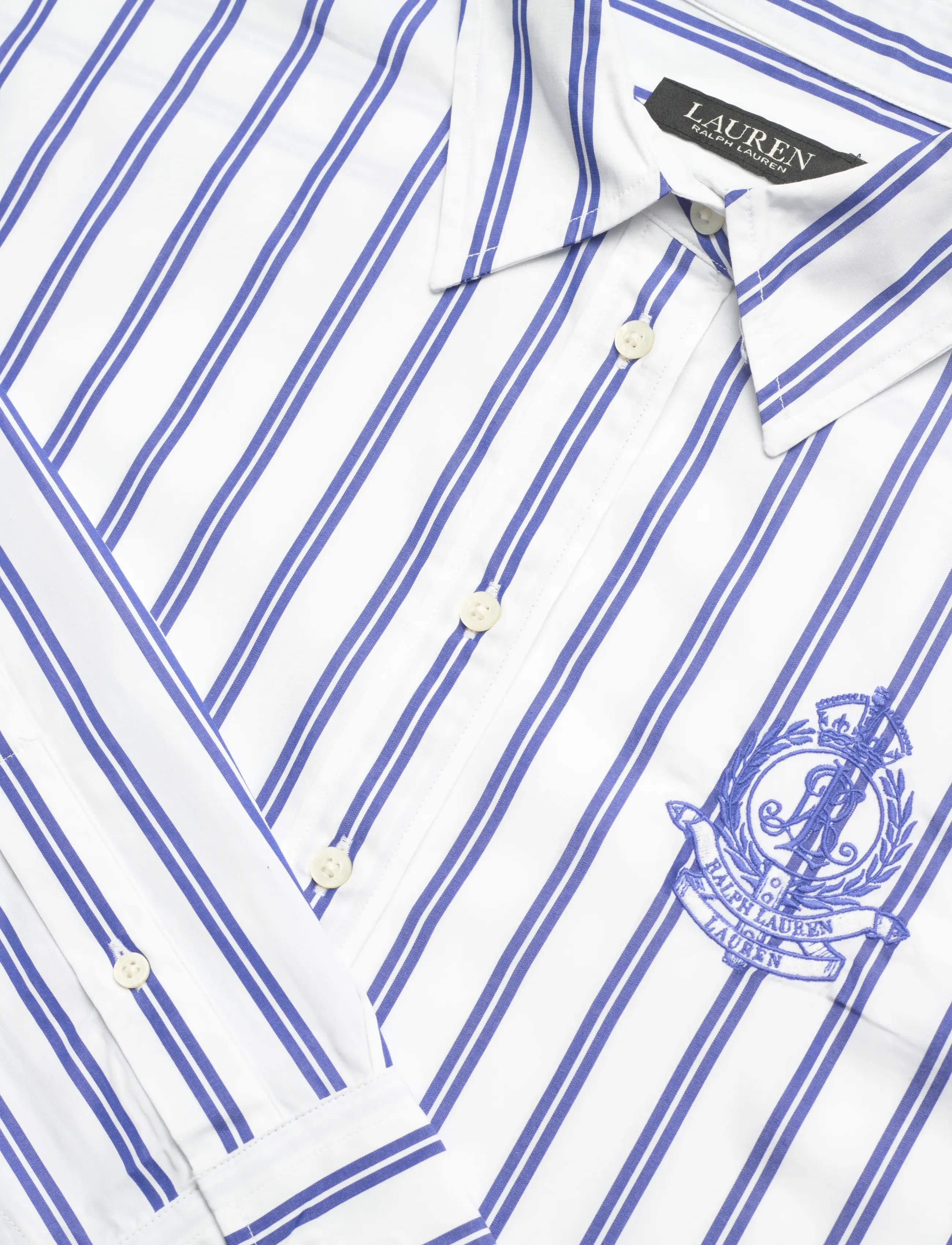 Lauren Ralph Lauren - Y/D 70'S BROADCLOTH-WVN-SHIRT - chemises à manches longues - blue/white multi - 4