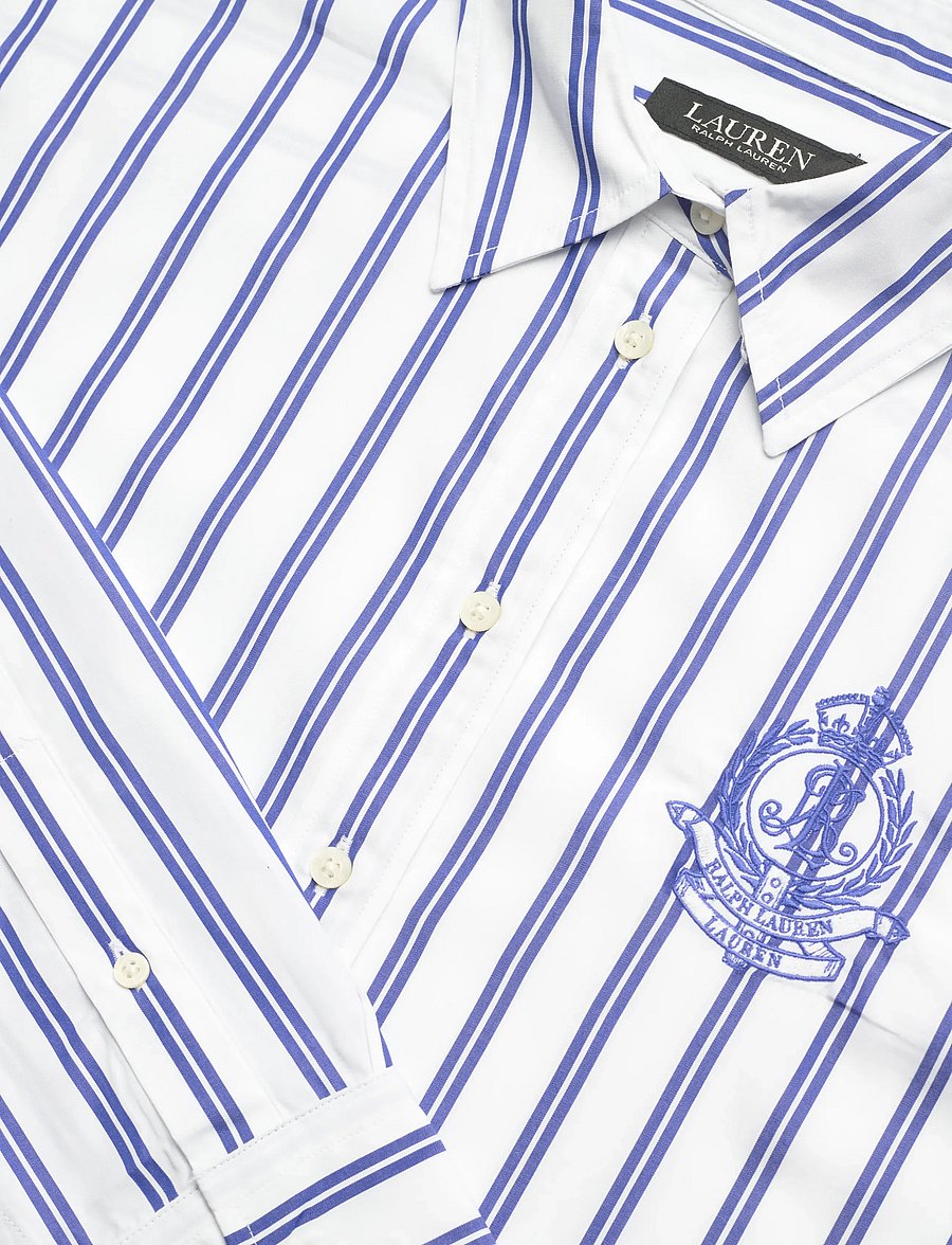 Lauren Ralph Lauren - Y/D 70'S BROADCLOTH-WVN-SHIRT - langärmlige hemden - blue/white multi - 4