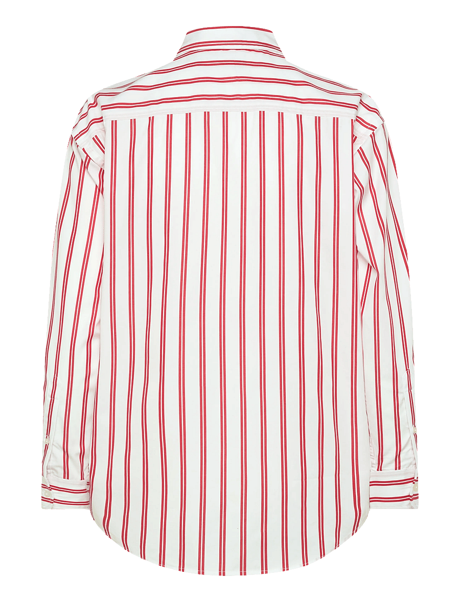 Lauren Ralph Lauren - Y/D 70'S BROADCLOTH-WVN-SHIRT - langærmede skjorter - red/white multi - 1