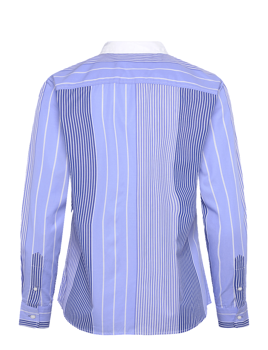 Lauren Ralph Lauren - Y/D 70S BROADCLOTH-WVN-SHIRT - langærmede skjorter - blue/white multi - 2