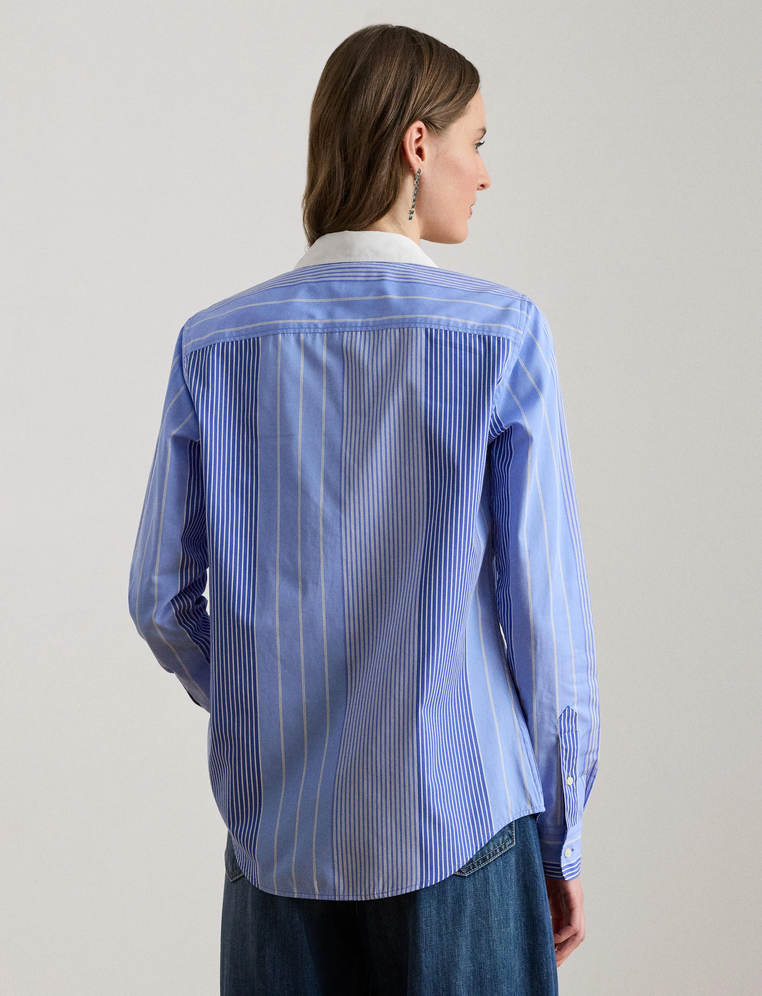 Lauren Ralph Lauren - Y/D 70S BROADCLOTH-WVN-SHIRT - langærmede skjorter - blue/white multi - 3