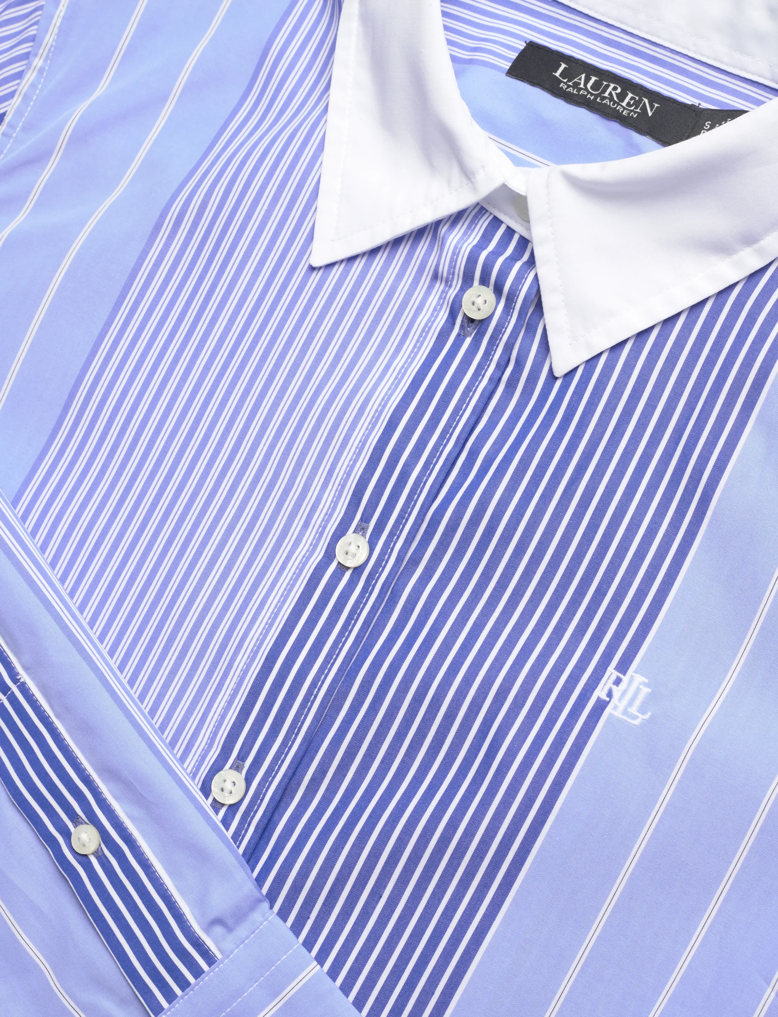 Lauren Ralph Lauren - Y/D 70S BROADCLOTH-WVN-SHIRT - langærmede skjorter - blue/white multi - 4