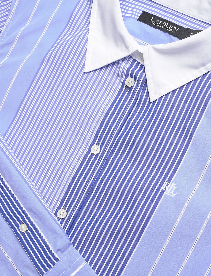 Lauren Ralph Lauren - Y/D 70S BROADCLOTH-WVN-SHIRT - langærmede skjorter - blue/white multi - 4