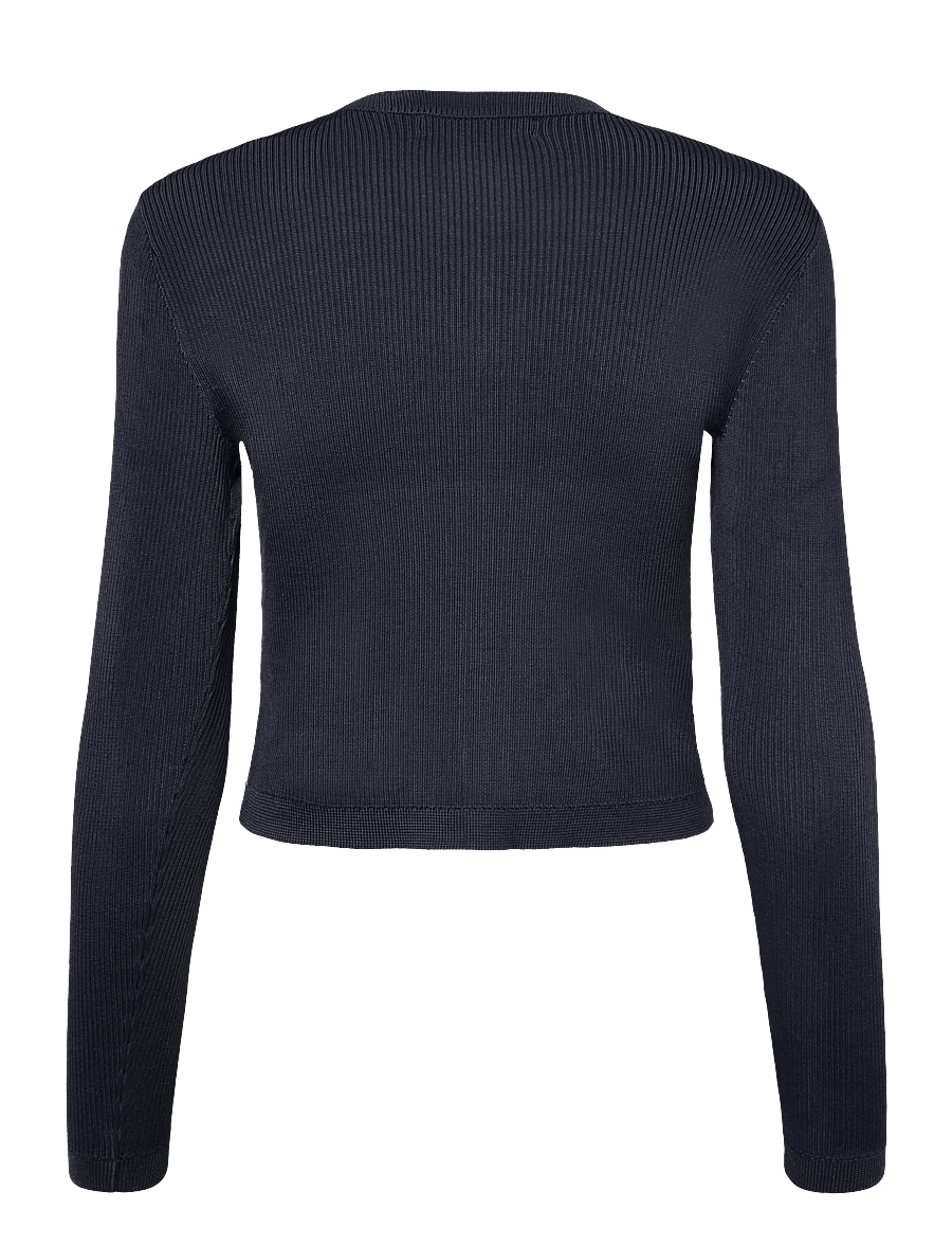 Lauren Ralph Lauren - Rib-Knit Crewneck Cardigan - lauren navy - 3