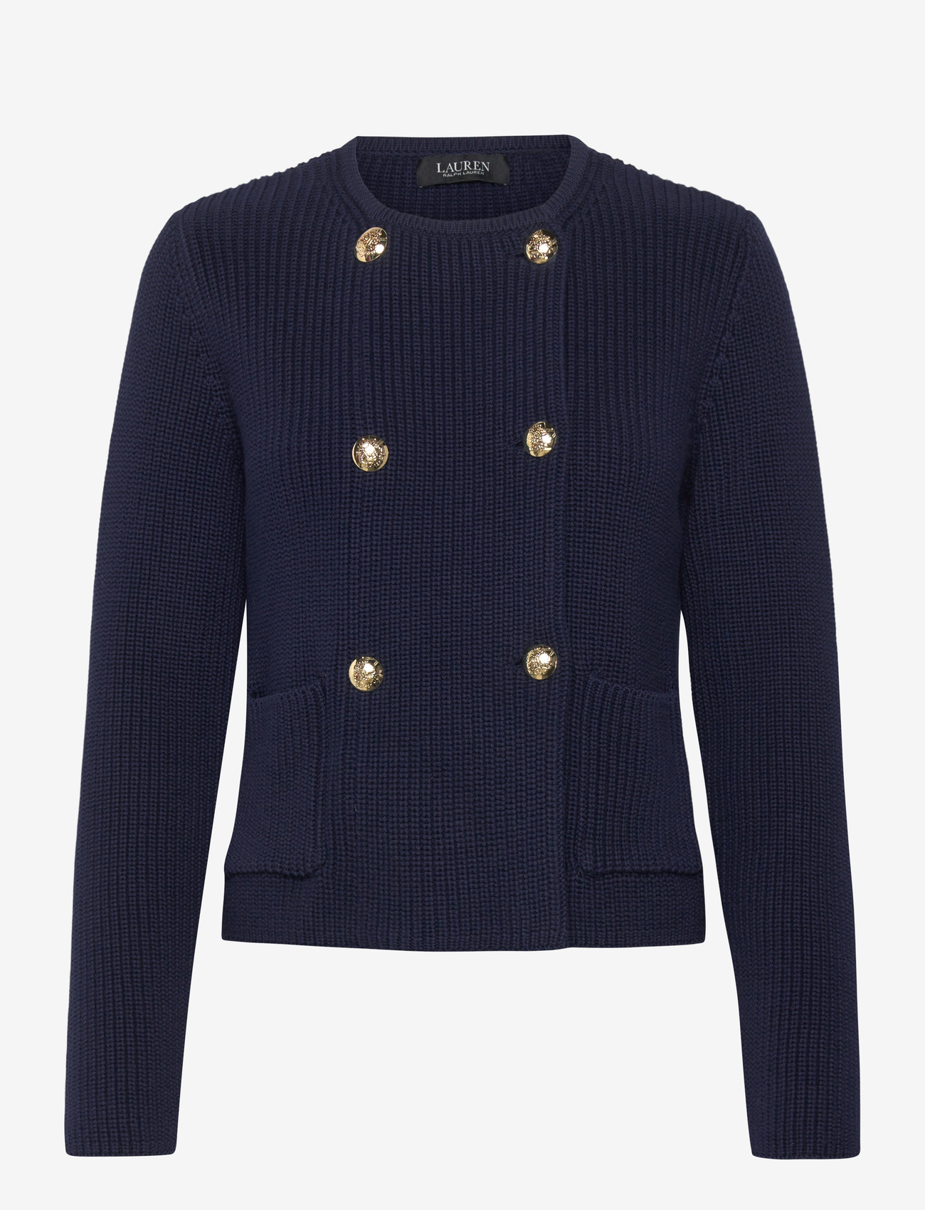 Lauren Ralph Lauren - COMBED COTTON-SWEATER-CARDIGAN - kardiganid - refined navy - 0