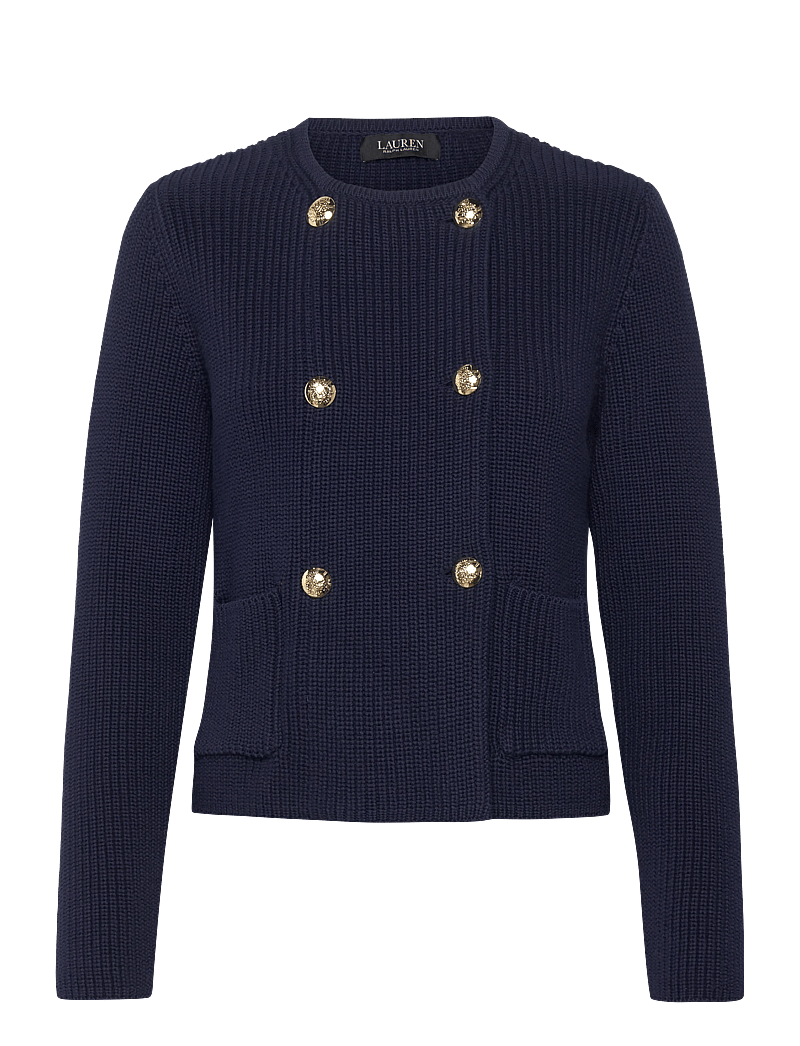 Lauren Ralph Lauren - COMBED COTTON-SWEATER-CARDIGAN - kardiganid - refined navy - 0