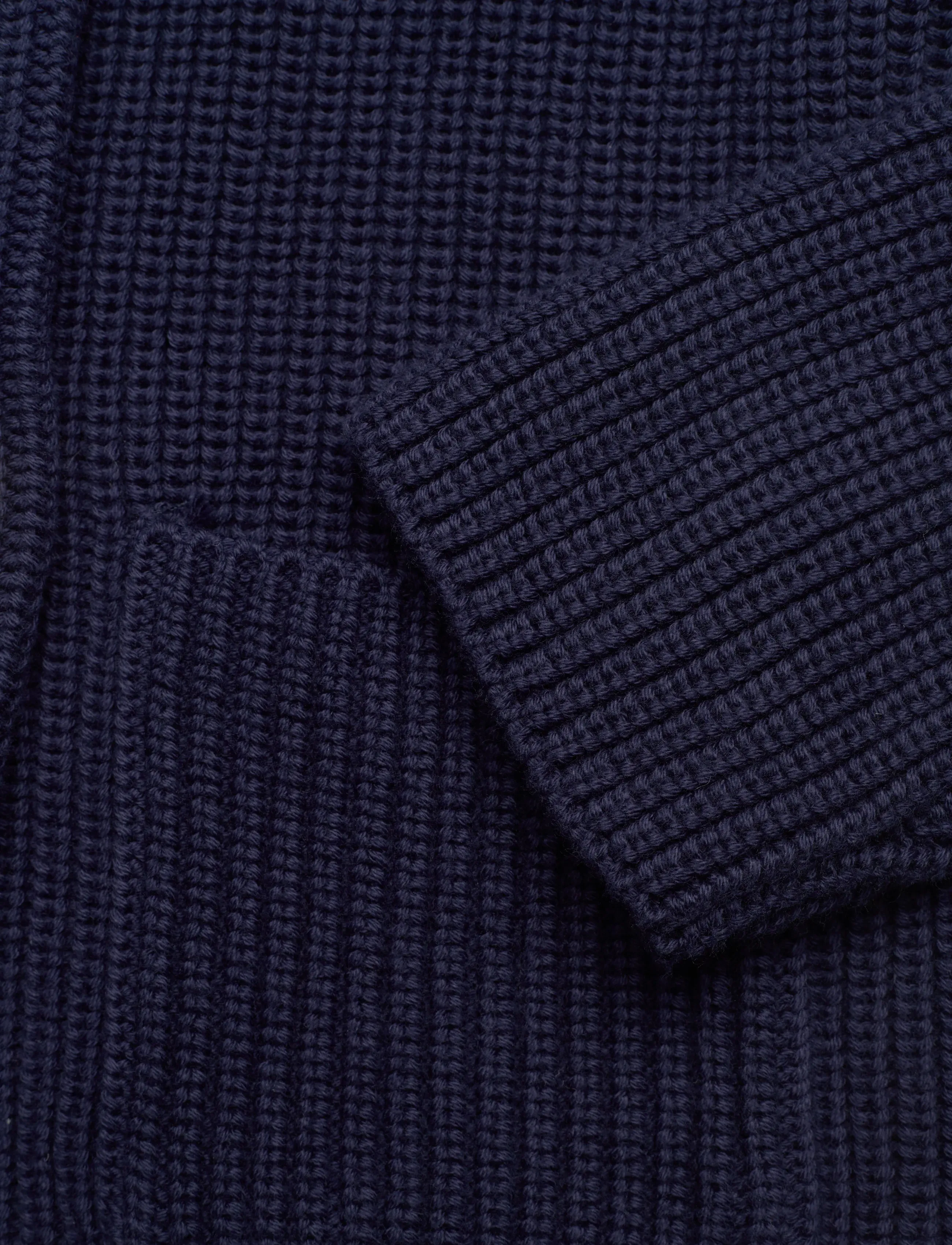 Lauren Ralph Lauren - COMBED COTTON-SWEATER-CARDIGAN - cardigans - refined navy - 5