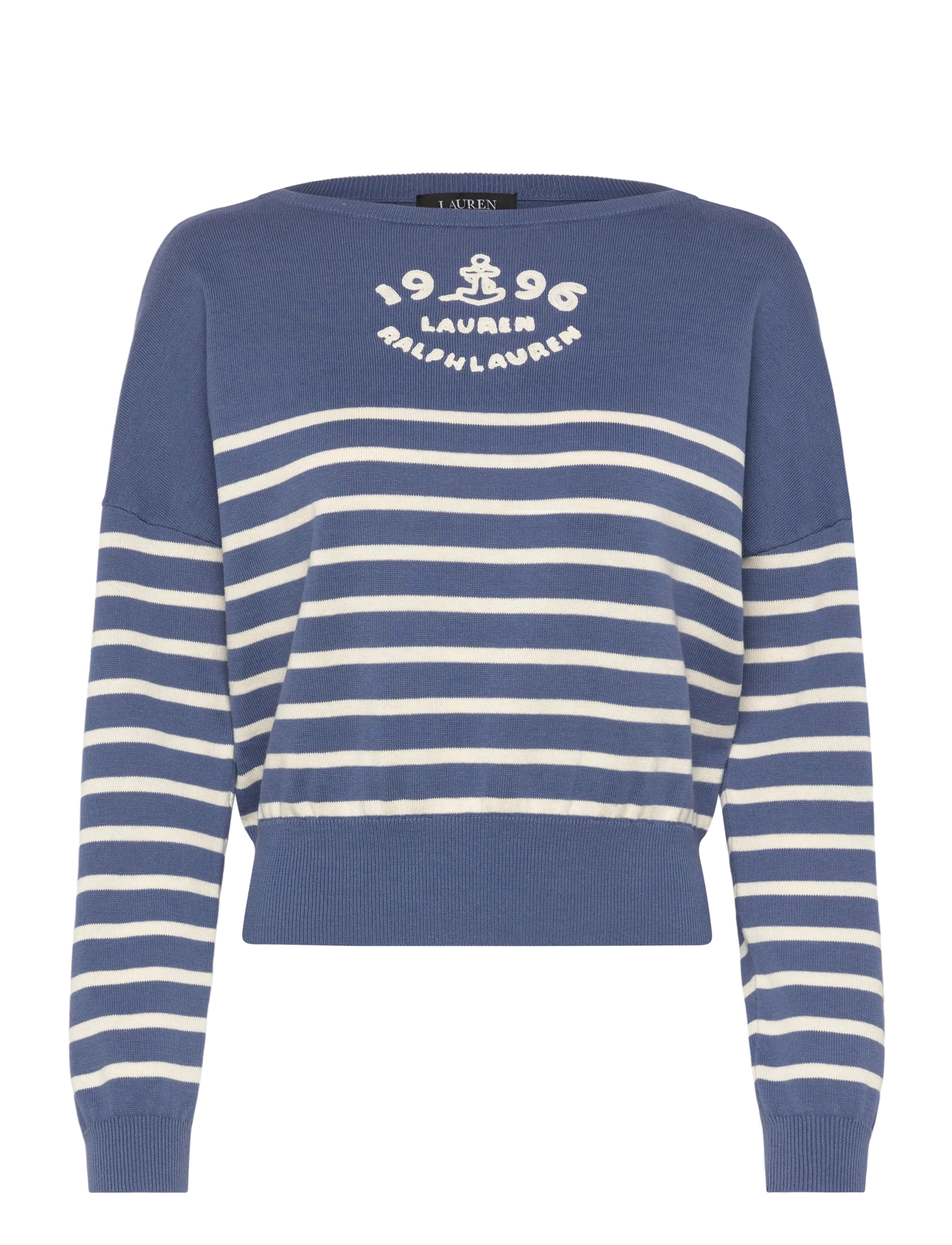 Lauren Ralph Lauren COMBED COTTON-SWEATER-PULLOVER - Lauren Ralph Lauren - CARSON BLUE/ MASC / blue