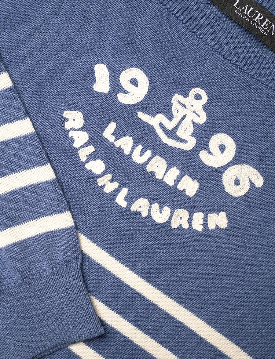 Lauren Ralph Lauren - COMBED COTTON-SWEATER-PULLOVER - stickade tröjor - carson blue/ masc - 2