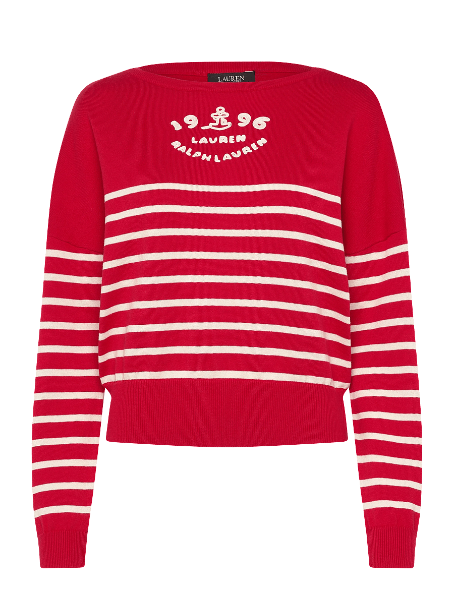 Lauren Ralph Lauren - COMBED COTTON-SWEATER-PULLOVER - pullover - cruise red/mascar - 0