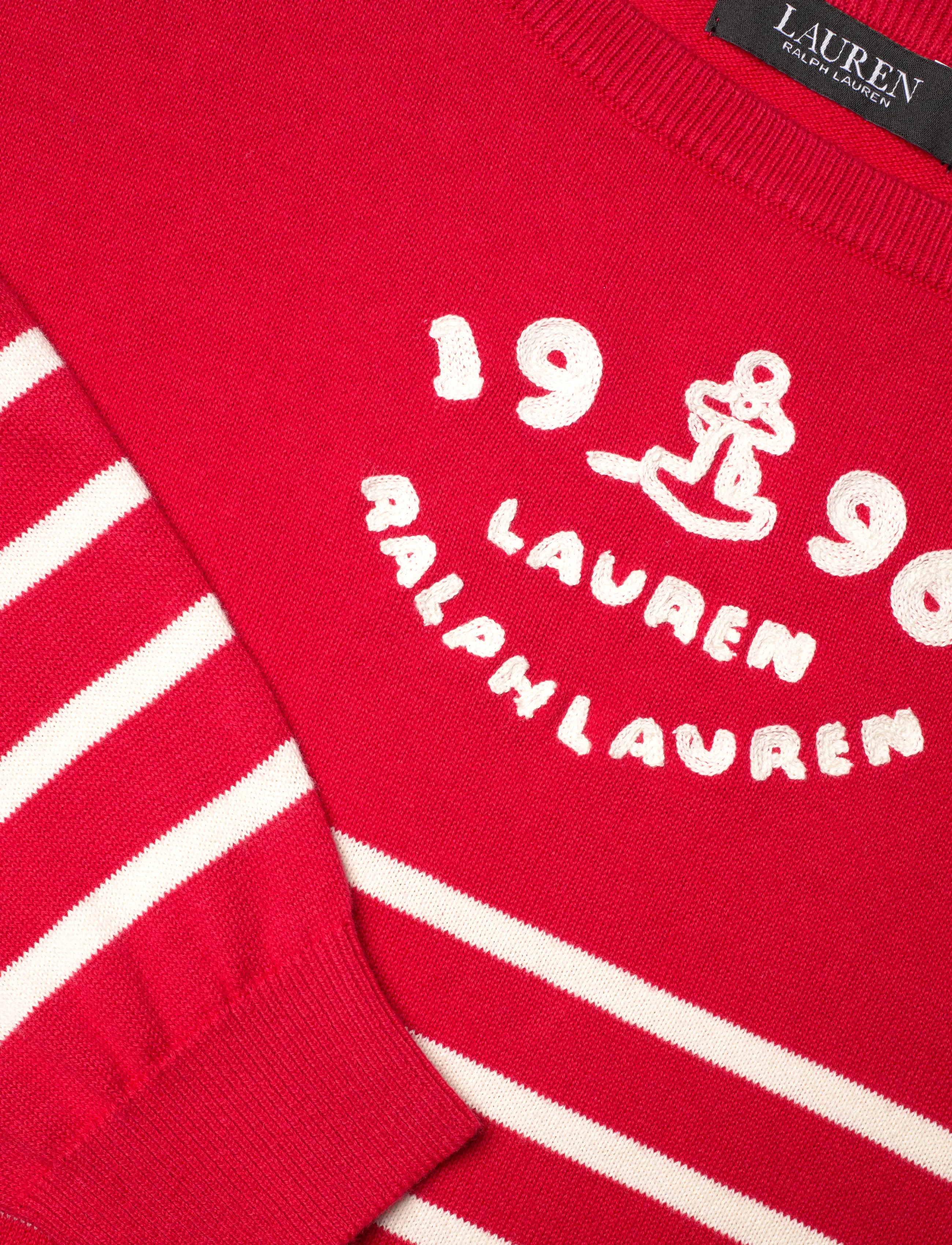 Lauren Ralph Lauren - COMBED COTTON-SWEATER-PULLOVER - neulepuserot - cruise red/mascar - 2