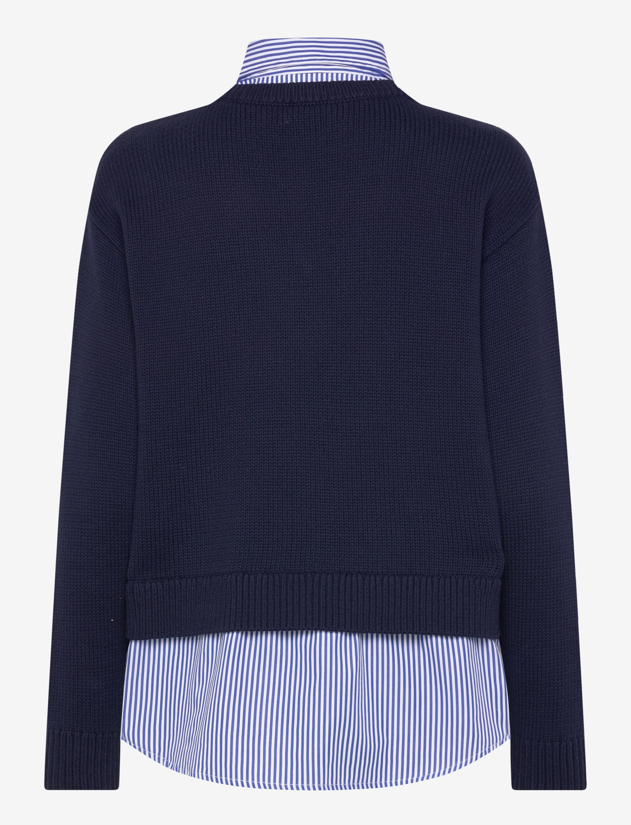 Lauren Ralph Lauren - COMBED COTTON-SWEATER-PULLOVER - stickade tröjor - refined navy mult - 1