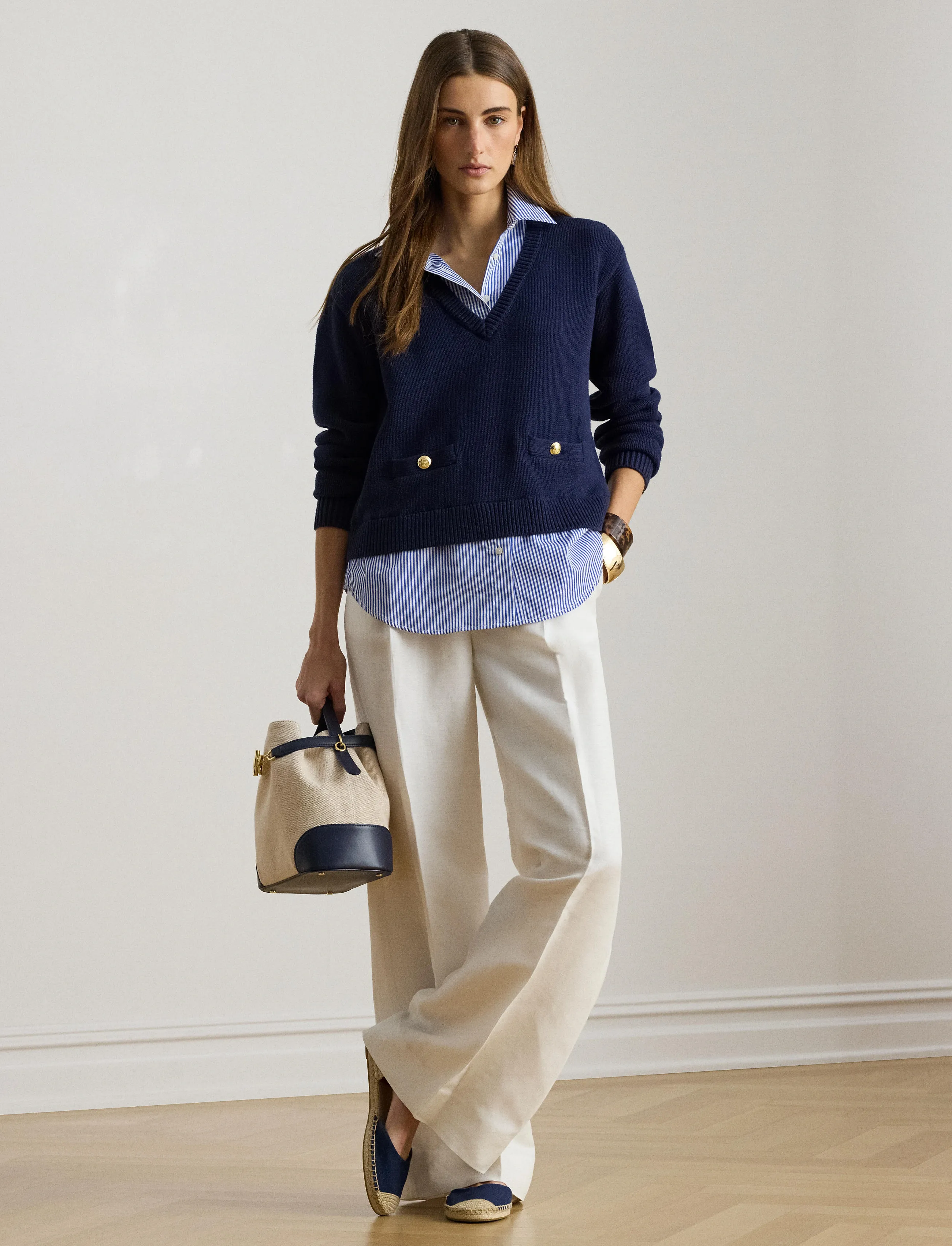 Lauren Ralph Combed Cotton-Sweater-Pullover, S, Knitwear, Marineblau - Jumpers, Frauen