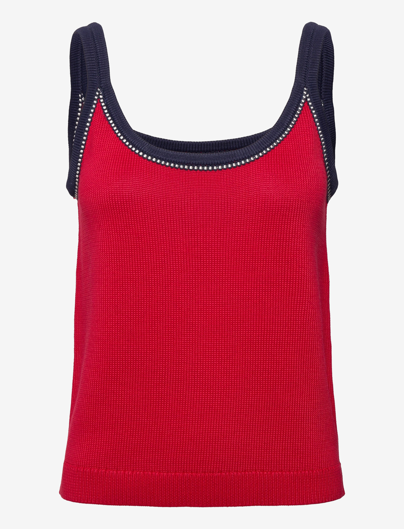 Lauren Ralph Lauren - MATTE RAYON PL CTN-SWEATER-PULLOVER - striktrøjer - cruise red multi - 0