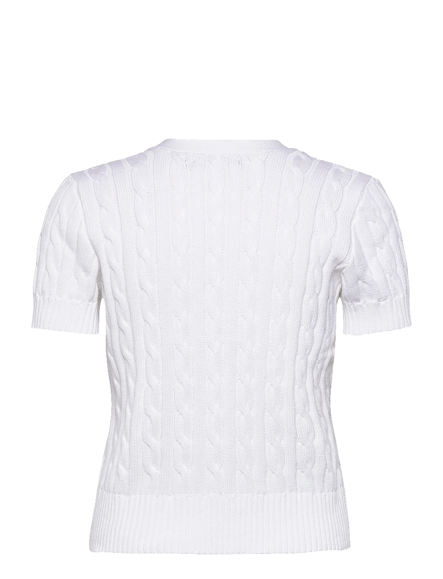 Lauren Ralph Lauren - GASSED COTTON-SWEATER-CARDIGAN - koftor - white - 1