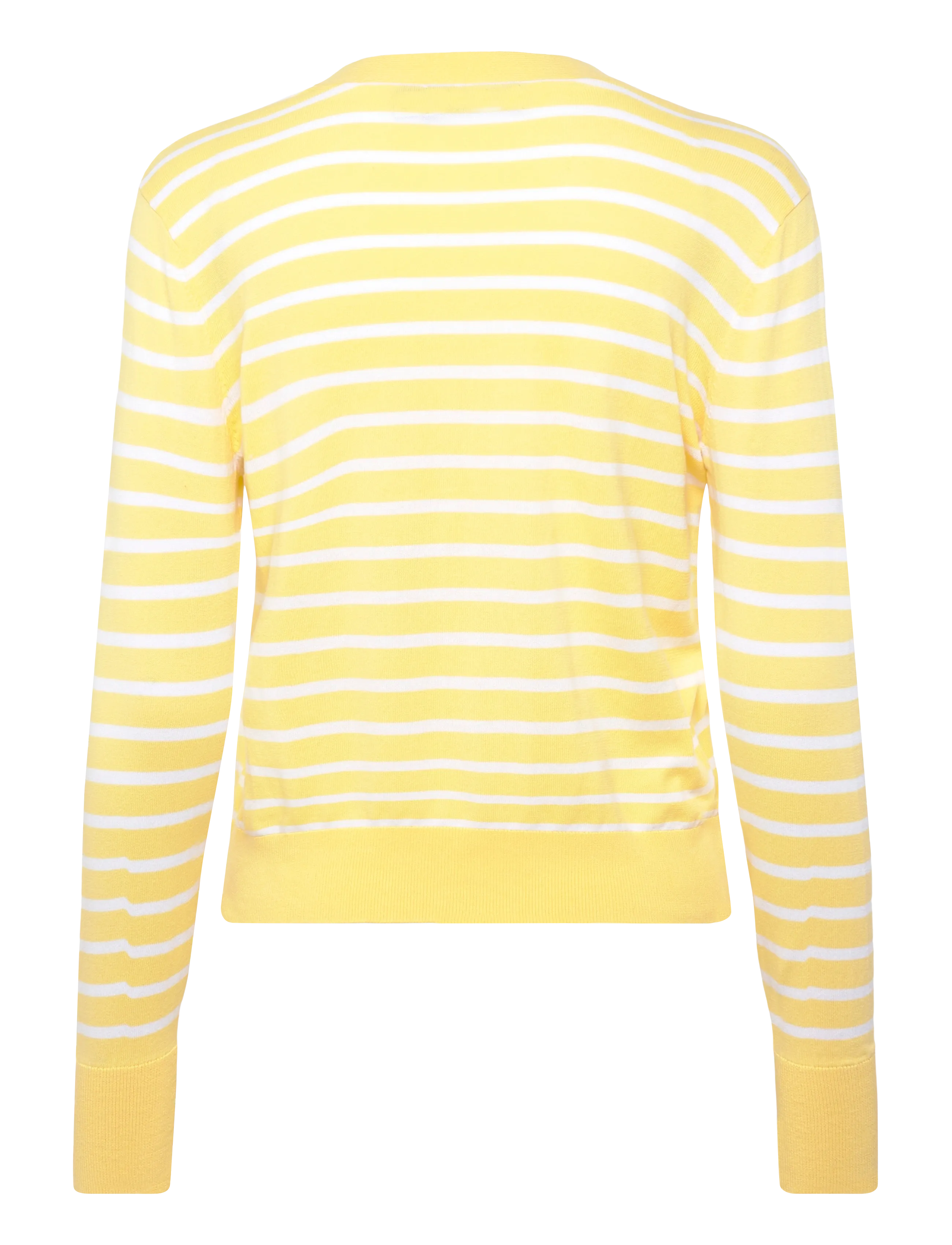 Lauren Ralph Lauren - SUPERFINE COTTON-SWEATER-CARDIGAN - cardigans - lemon sorbet/whit - 2