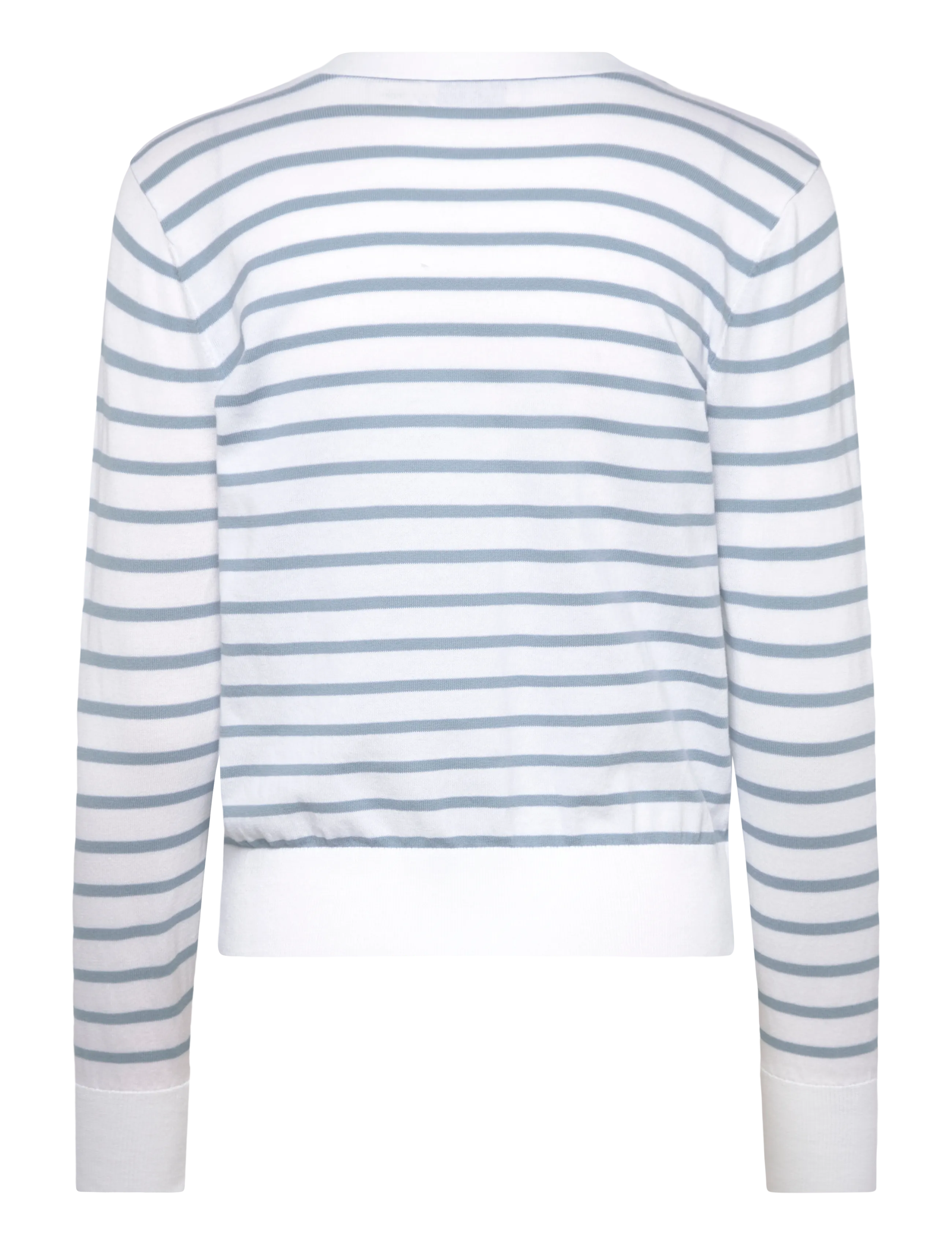 Lauren Ralph Lauren - SUPERFINE COTTON-SWEATER-CARDIGAN - cardigans - white/blue note - 2