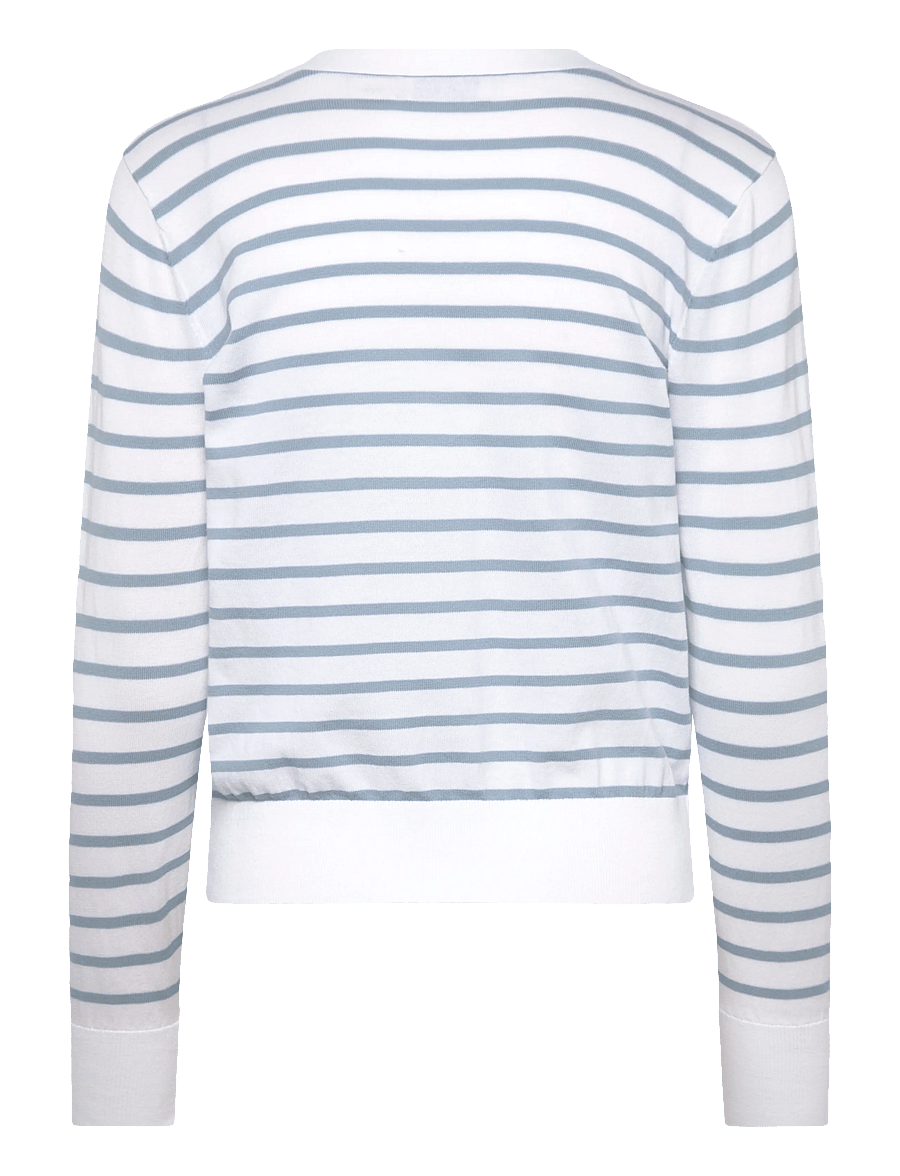 Lauren Ralph Lauren - SUPERFINE COTTON-SWEATER-CARDIGAN - kardiganid - white/blue note - 2