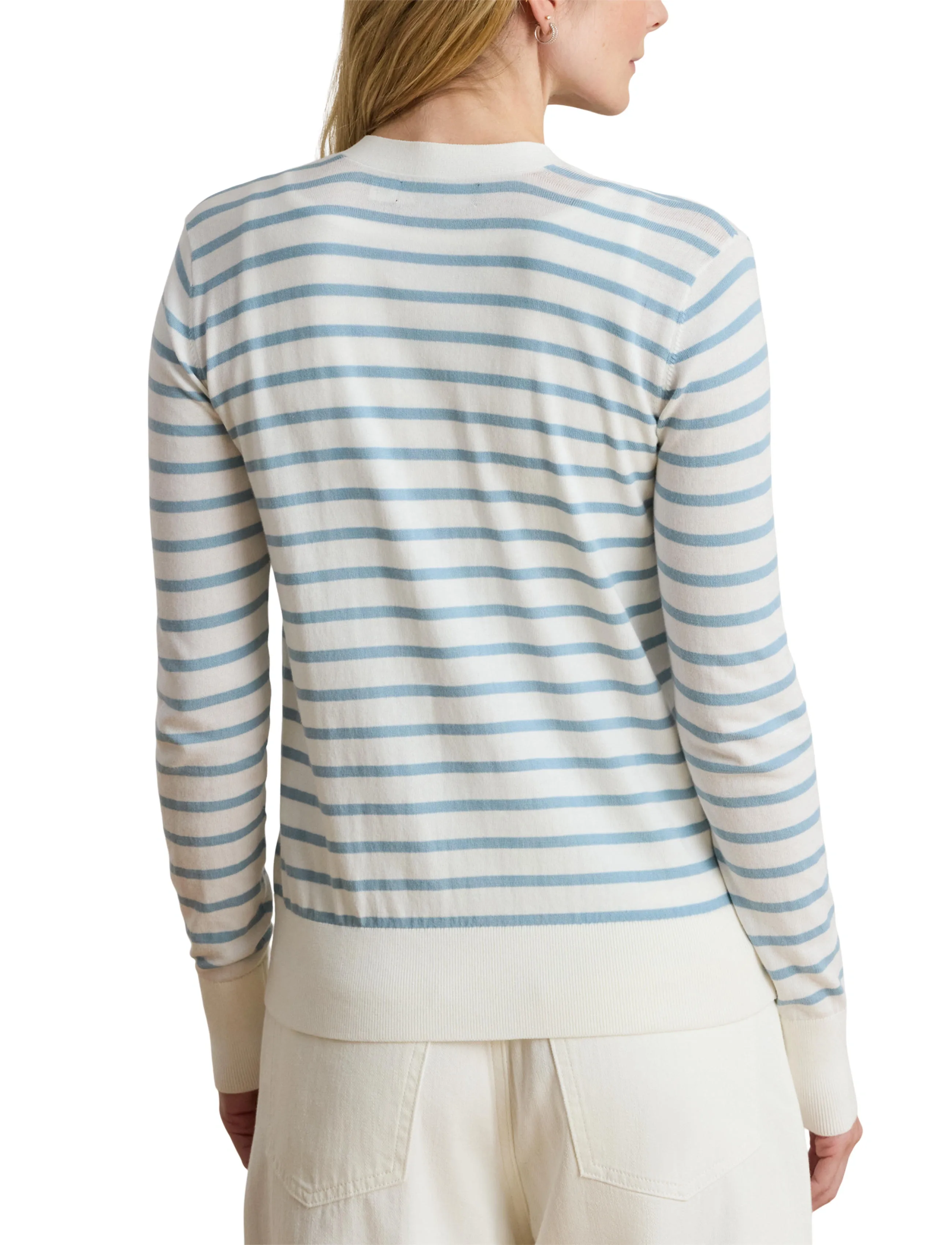 Lauren Ralph Lauren Superfine Cotton-Sweater-Cardigan dam – bild 5