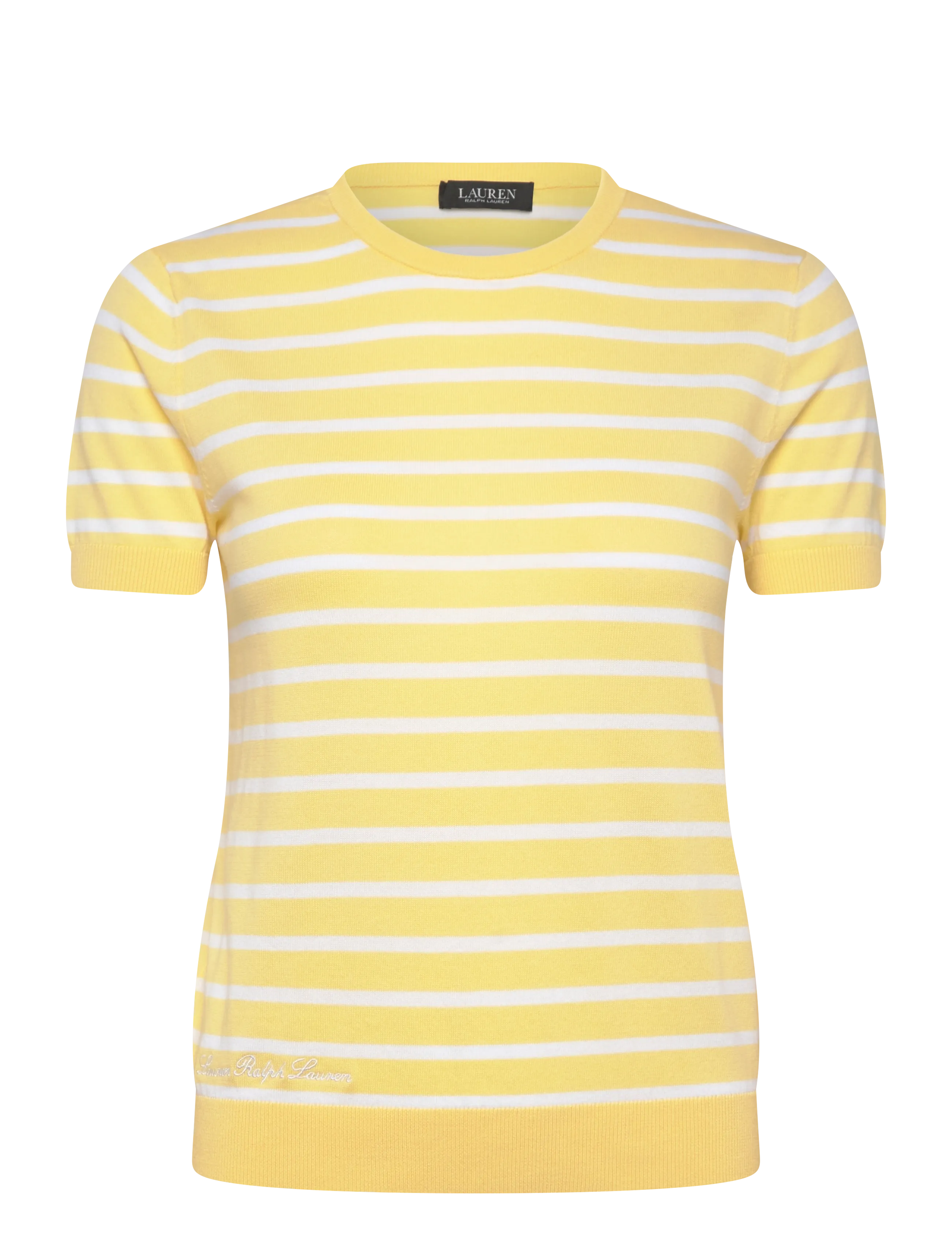 Lauren Ralph Lauren SUPERFINE COTTON-SWEATER-PULLOVER - Business tøj - LEMON SORBET/WHIT / yellow