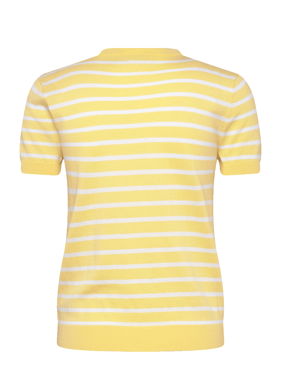 Lauren Ralph Lauren - SUPERFINE COTTON-SWEATER-PULLOVER - pullover - lemon sorbet/whit - 2