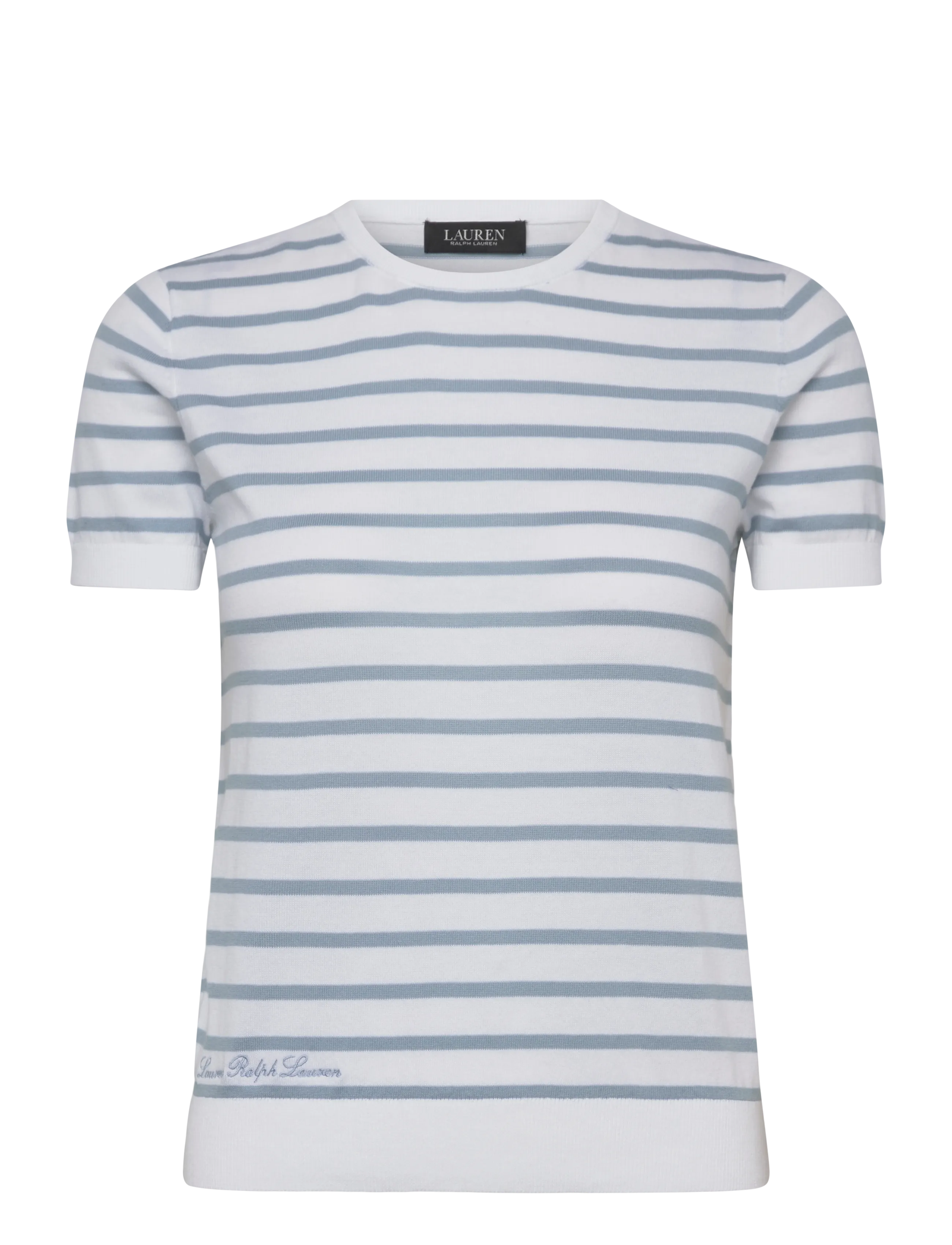 Lauren Ralph Lauren SUPERFINE COTTON-SWEATER-PULLOVER - Strikkegensere - WHITE/BLUE NOTE / blue