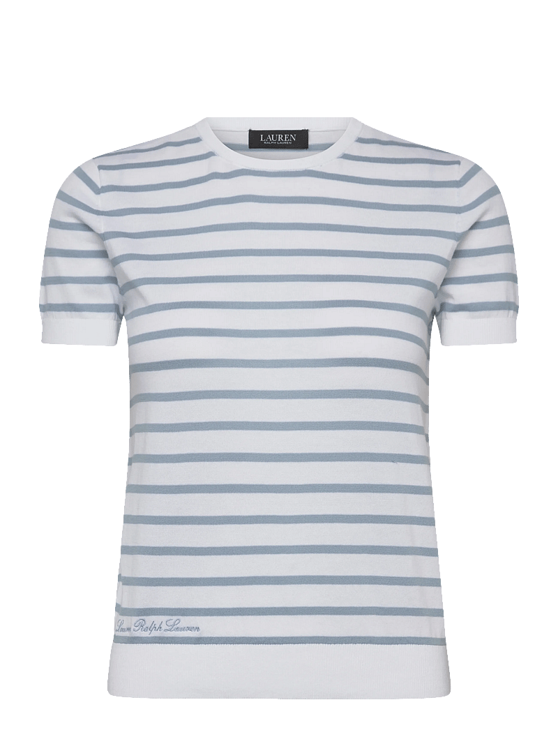 Lauren Ralph Lauren - SUPERFINE COTTON-SWEATER-PULLOVER - pullover - white/blue note - 1