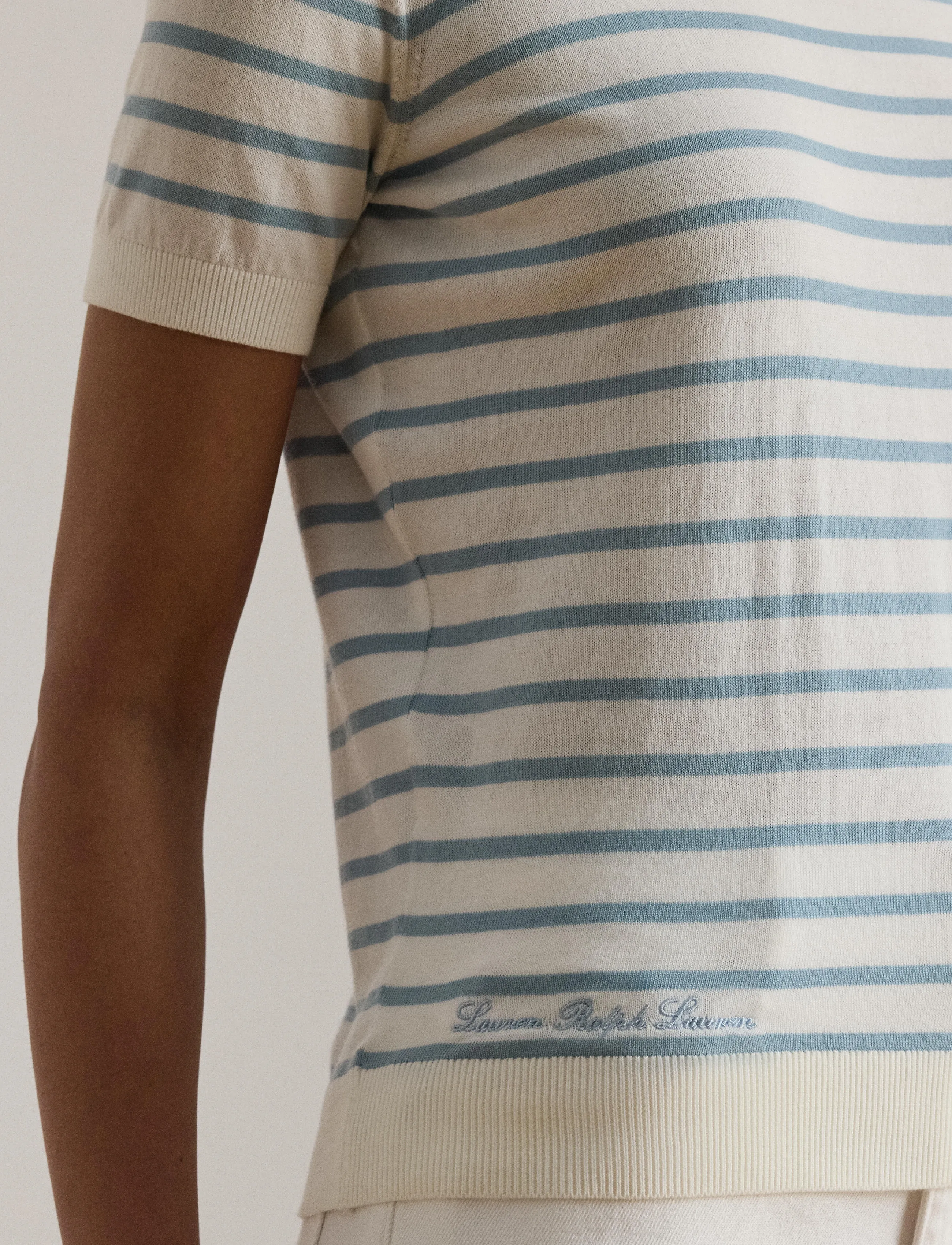 Lauren Ralph Lauren - SUPERFINE COTTON-SWEATER-PULLOVER - džemperi - white/blue note - 4