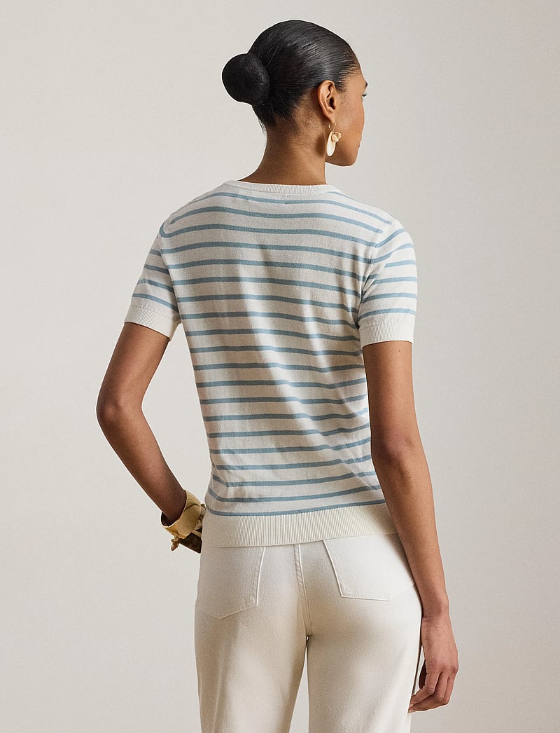 Lauren Ralph Lauren - SUPERFINE COTTON-SWEATER-PULLOVER - pullover - white/blue note - 5
