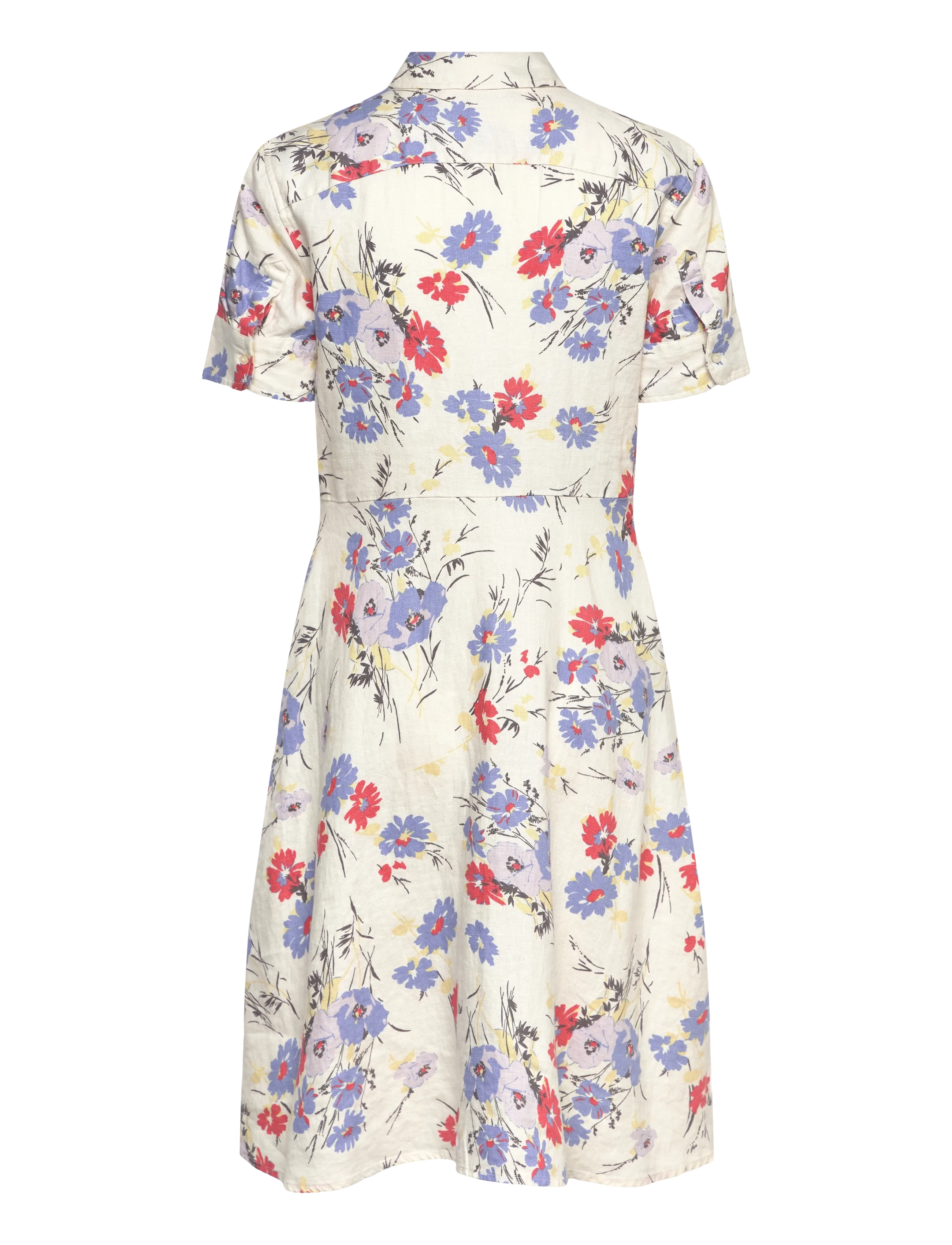 Lauren Ralph Lauren - Floral Tie-Front Linen Shirtdress - midikleider - cream multi - 2