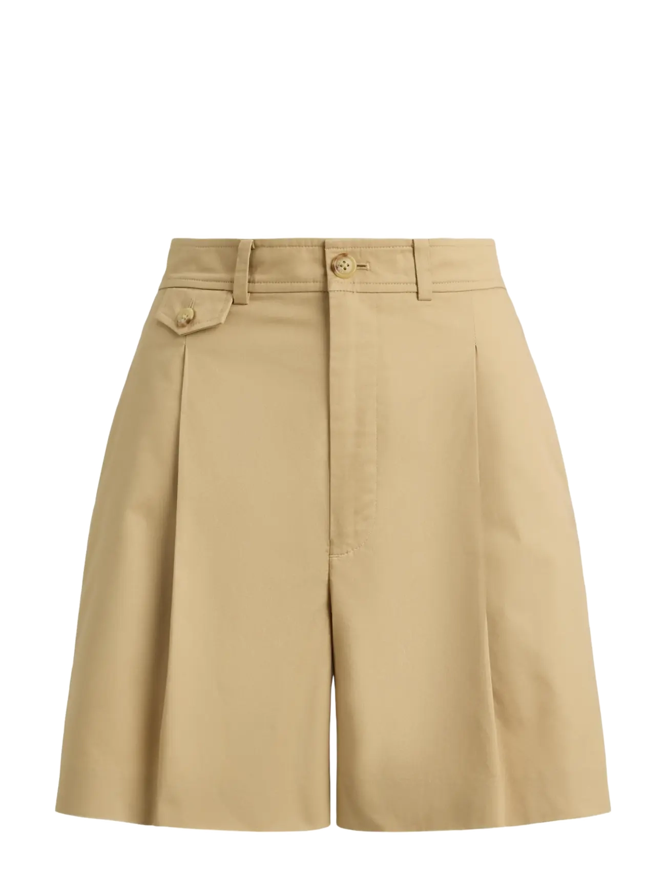 Lauren Ralph Lauren PAPER TOUCH TWILL-WVN-SHORTS - Vaatteet - BIRCH TAN / beige
