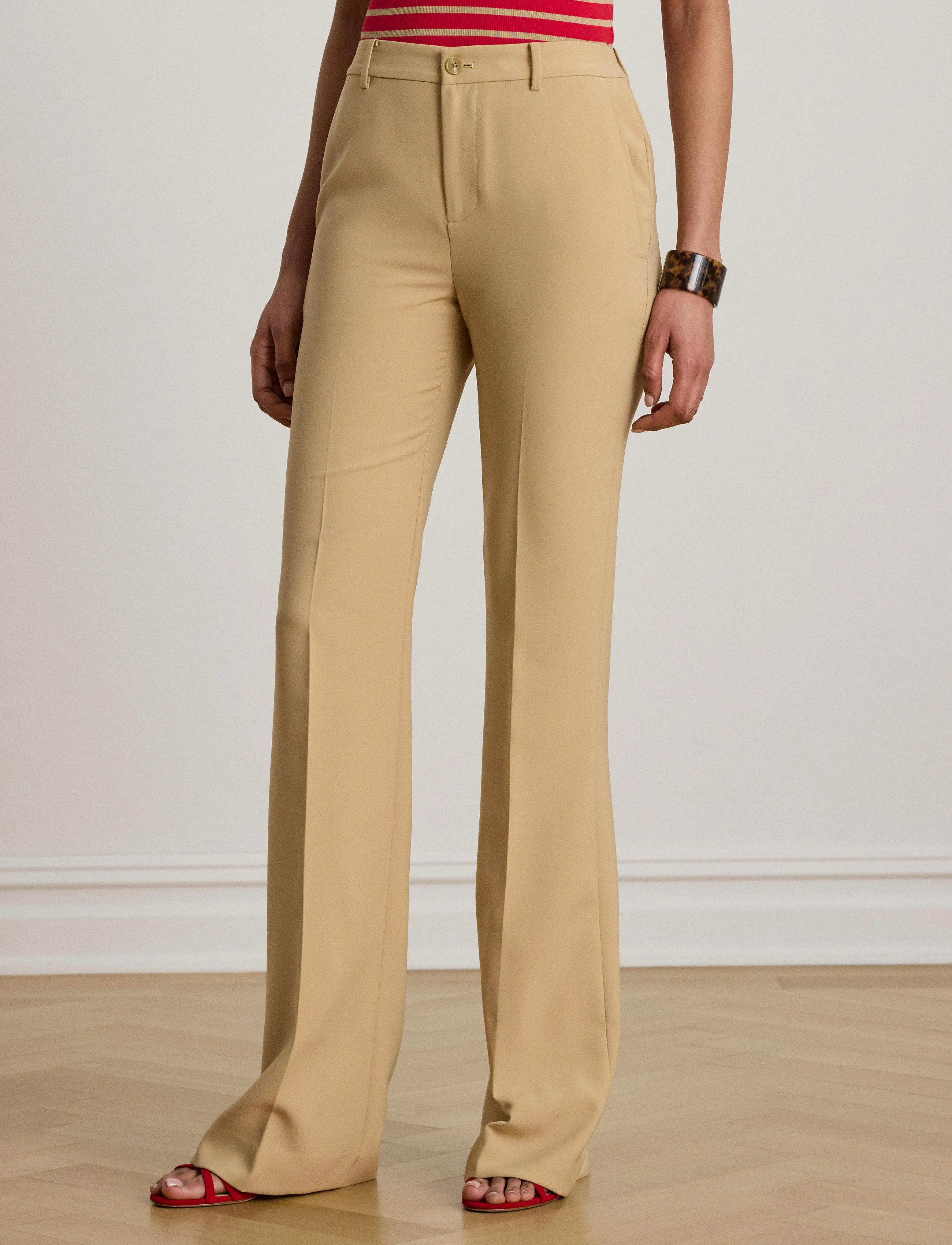 Lauren Ralph Lauren City Crepe-Wvn-Pants, 46, Beige, Bukser > Jakkesætsbukser, Dame
