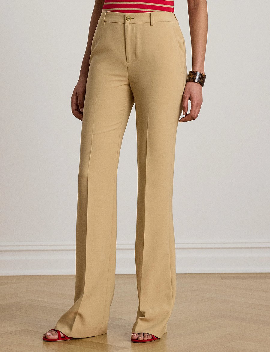 Lauren Ralph Lauren - CITY CREPE-WVN-PANTS - kostymbyxor - birch tan - 0